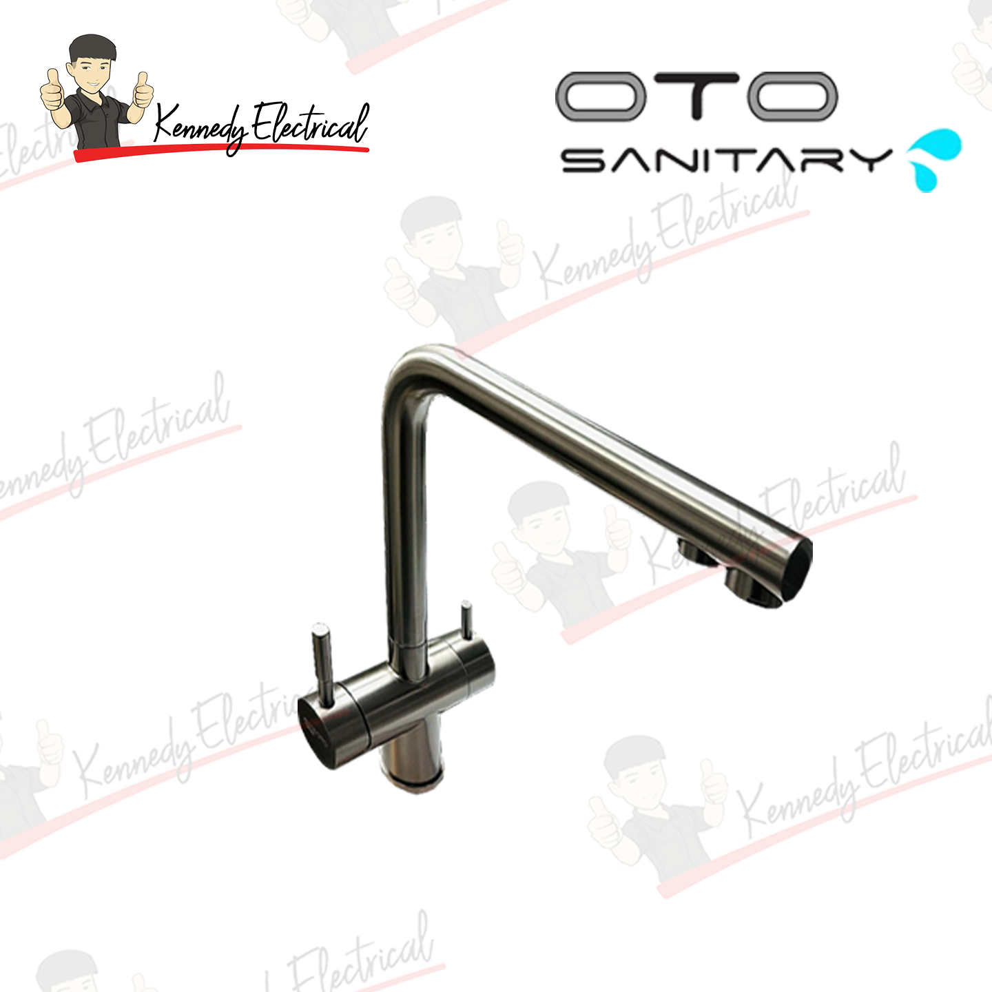 Otosani 304# Stainless Steel Heavy Duty Gt Filter Pillar Swan Tap (966-80Gt#) OTO966-80GT