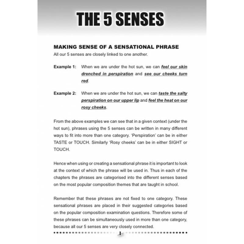 Phrases for Sensational Writing 1