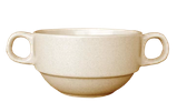SPECKLE BEIGE SCH23 & SSH16 Consomme Cup 240ML With Saucer (SE)