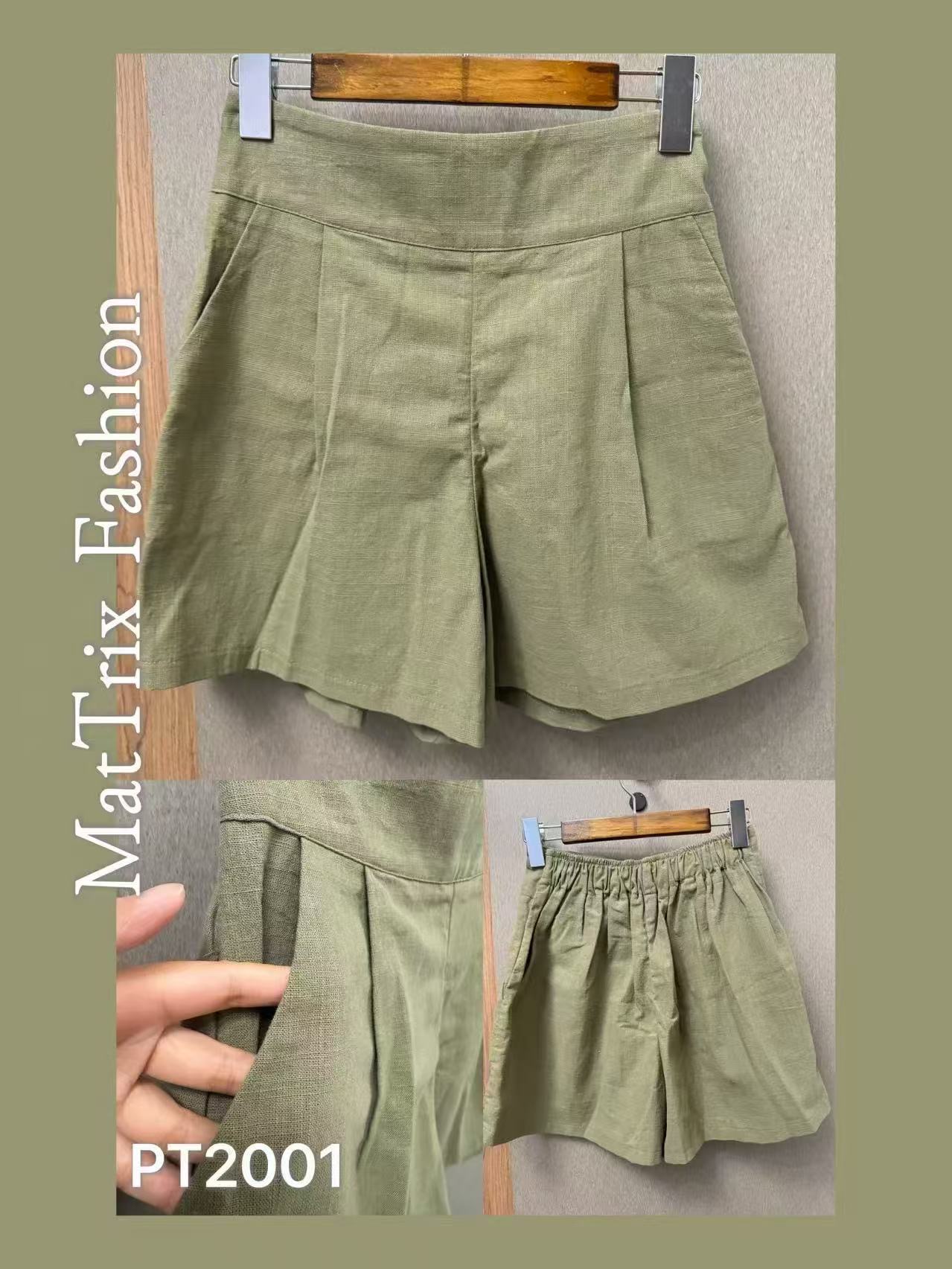 PT2001 麻棉短褲 原價$259