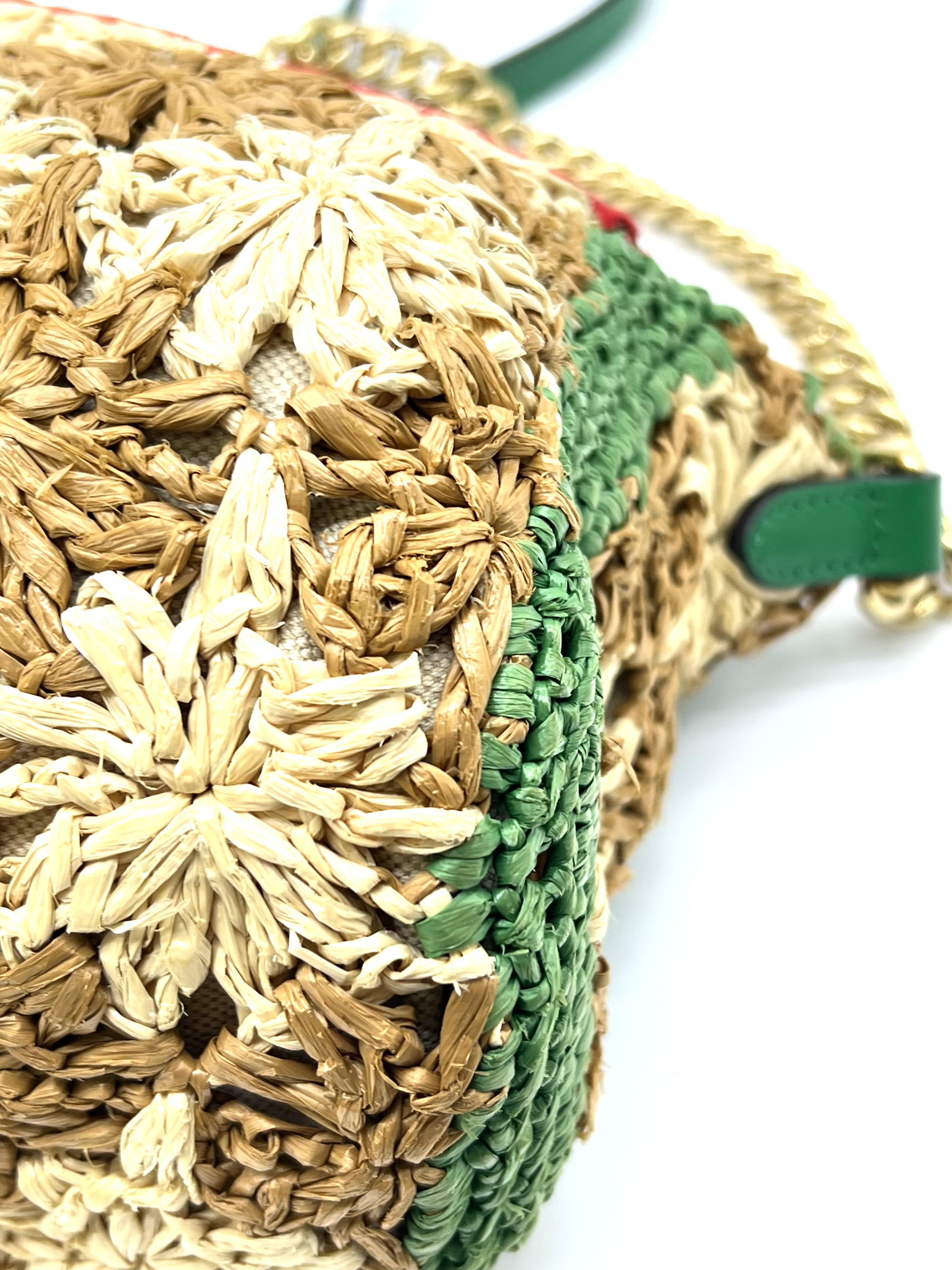 Pre-Owned GG Marmont Raffia Crochet Flower Shoulder Bag / Product Code: 26051202