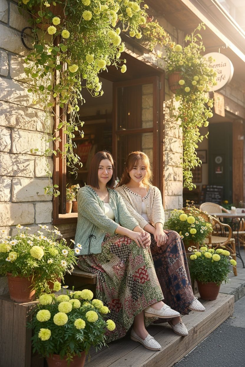 Patchwork Green Skirt 39.5" #1407