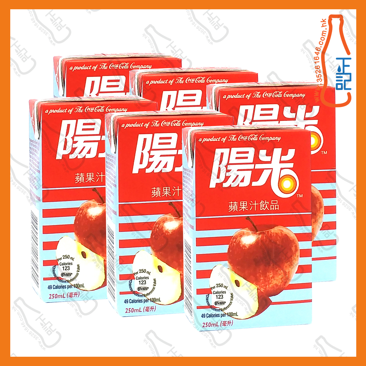 ==陽光 蘋果汁 250ml x 6包 /排