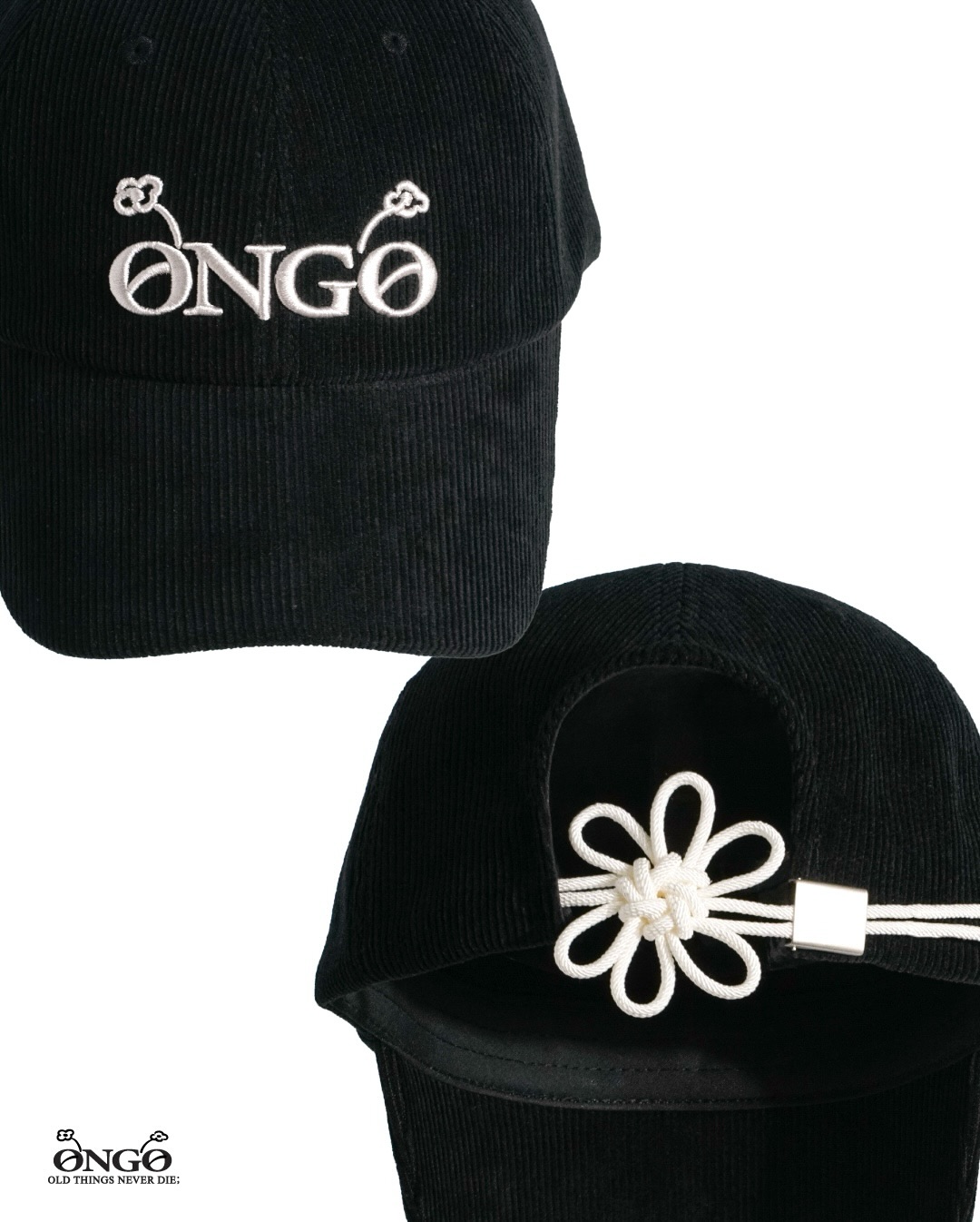 《Pre-Order》온고 ONGO old things never die CORDUROY LOGO FLOWER CAP 燈芯絨帽子 (2026 Ver.)