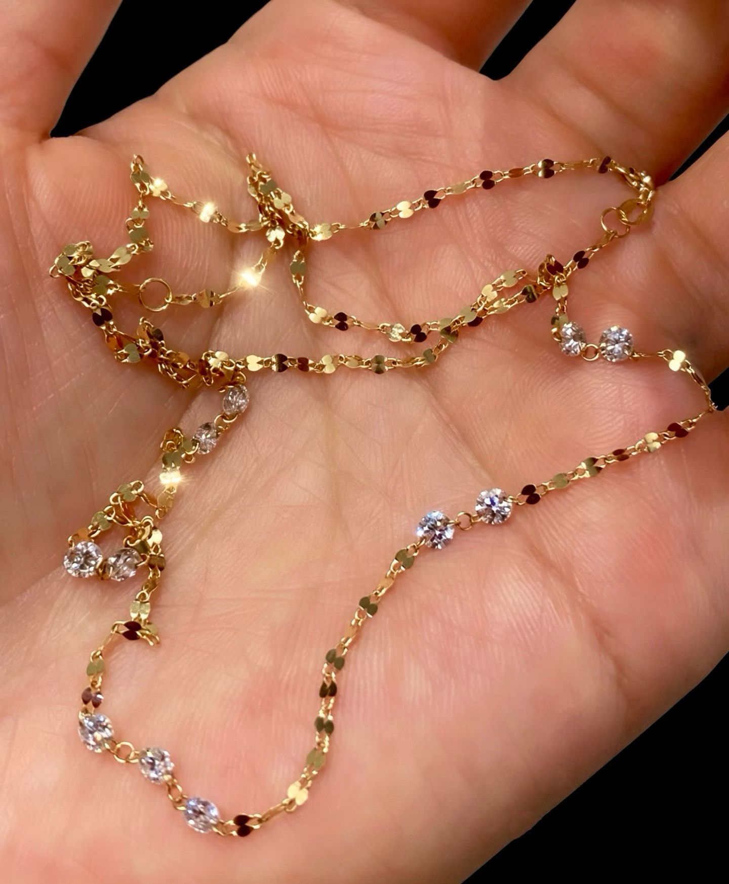 18K培育鑽石項鍊