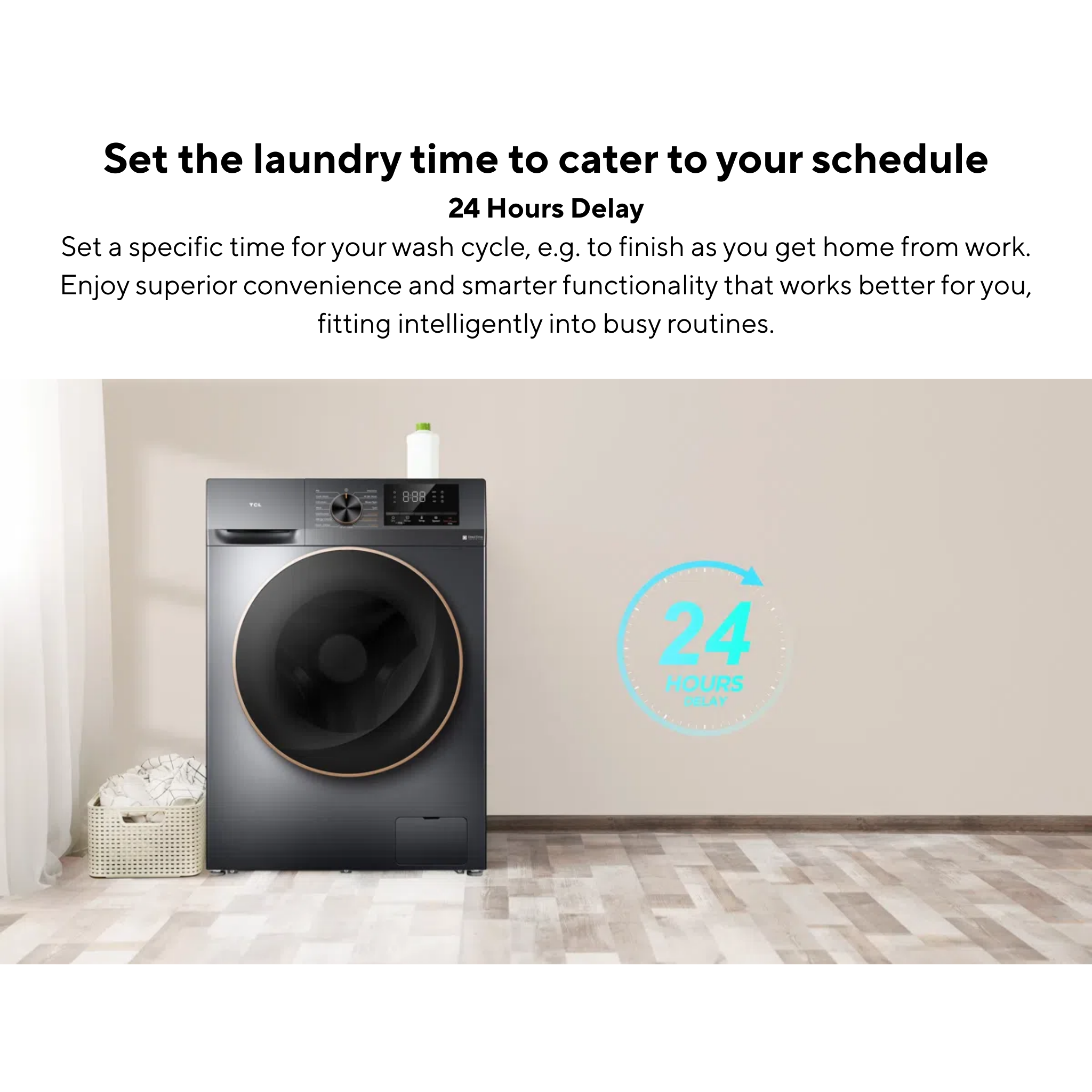 TCL 10.5kg/6kg Direct Drive Front Load Washer Dryer Combo (TWD105-C31DG)