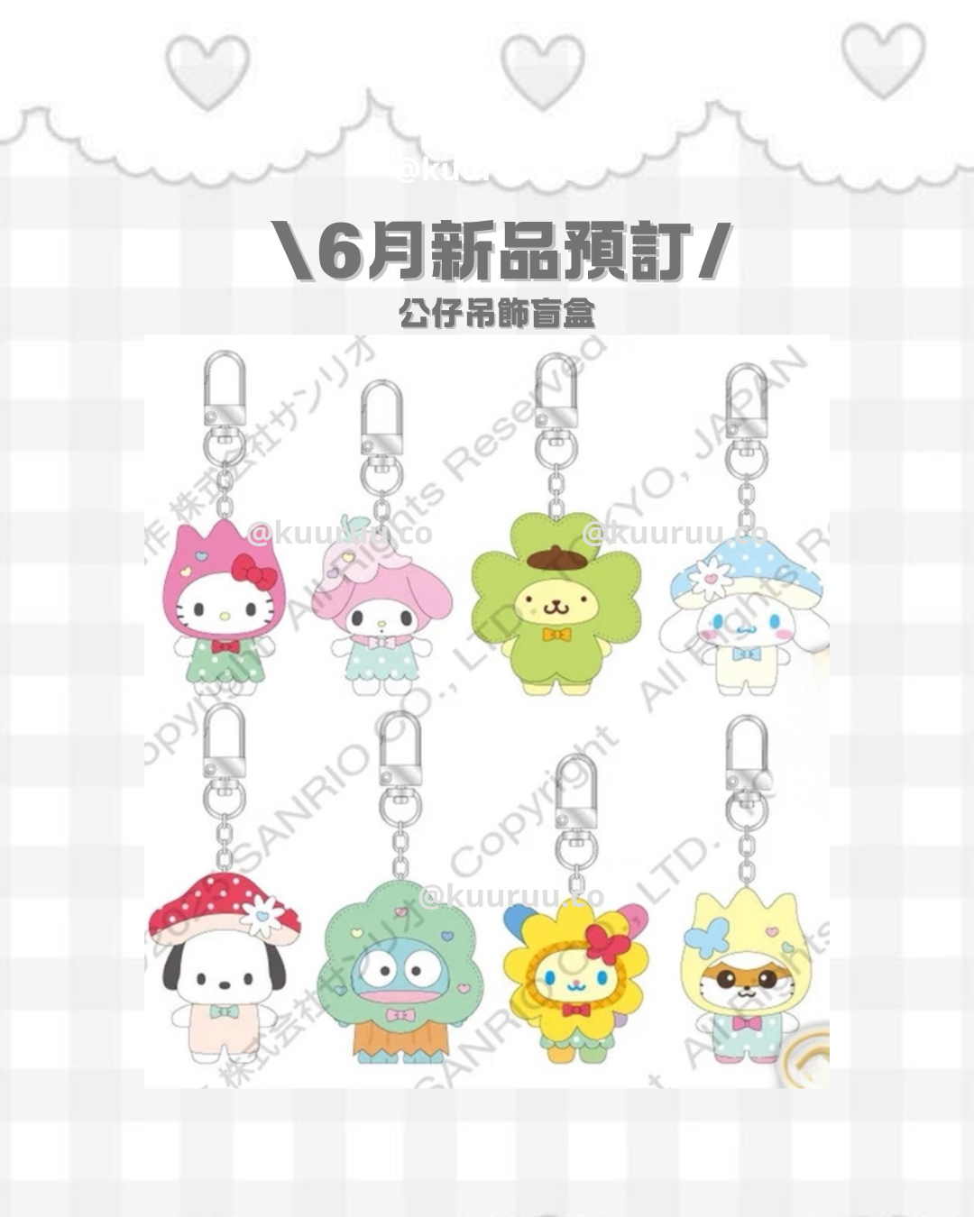 6月新品預訂｜森林系列公仔吊飾盲盒🍄