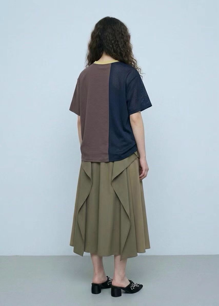 Rumba 拼色ruffle Top