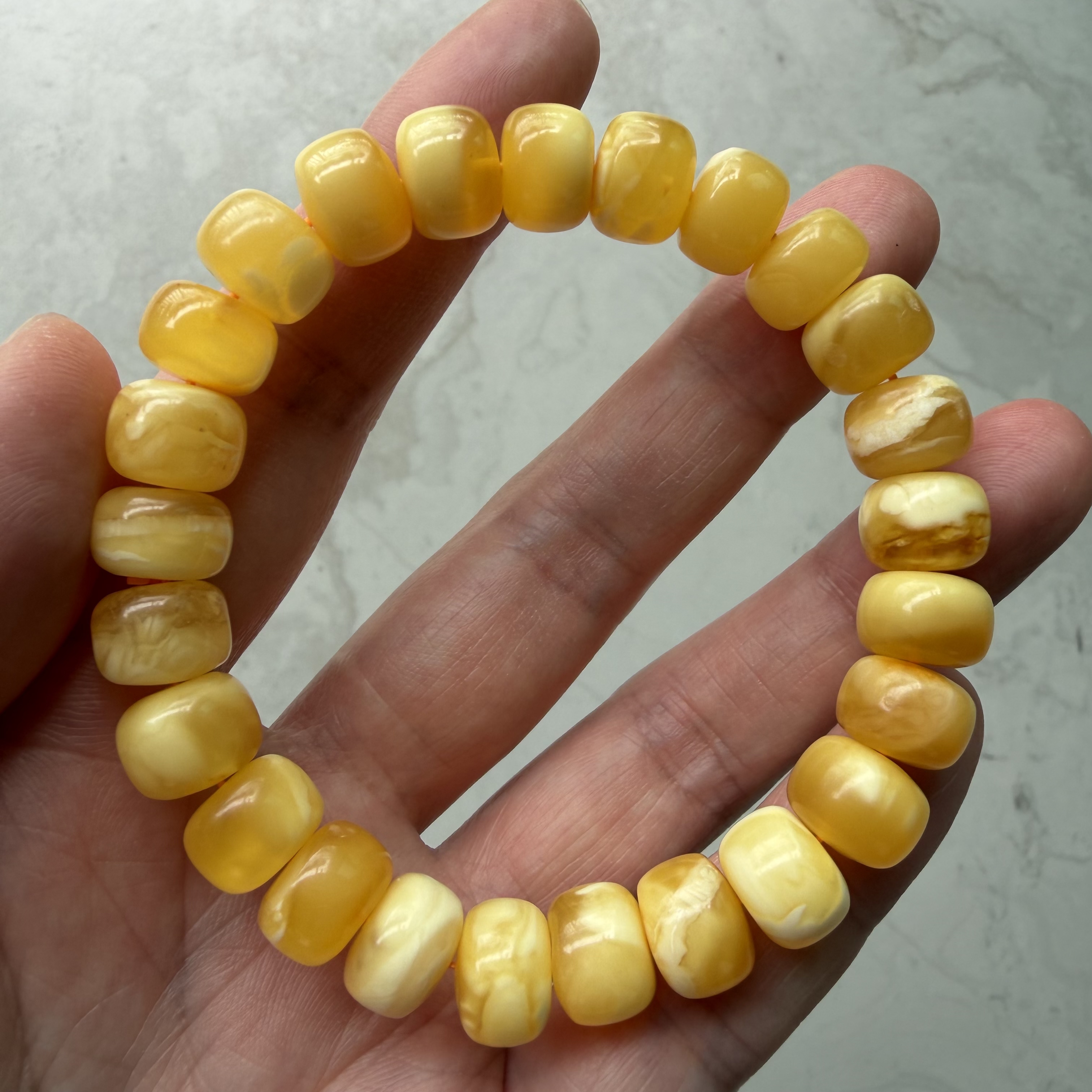［閉店一口價］10mm波羅的海金白花老型手串