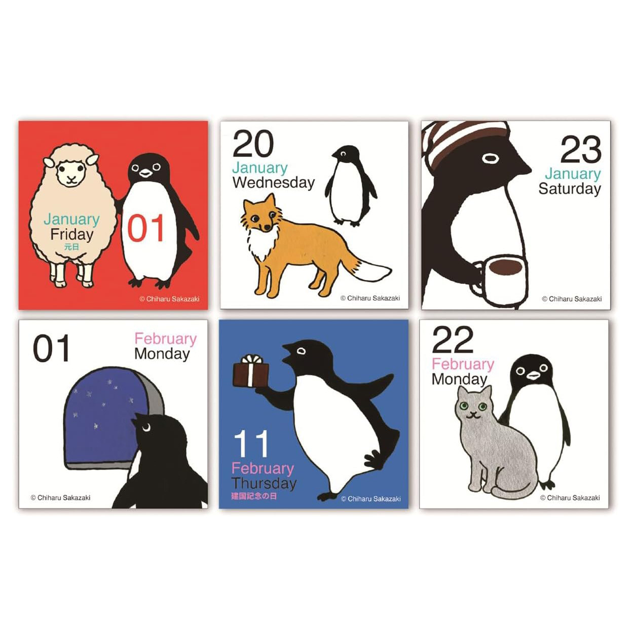 現貨｜Suica Penguin 企鵝 日本製 2027年 迷你每日日曆 Daily Calendar (1000140711)
