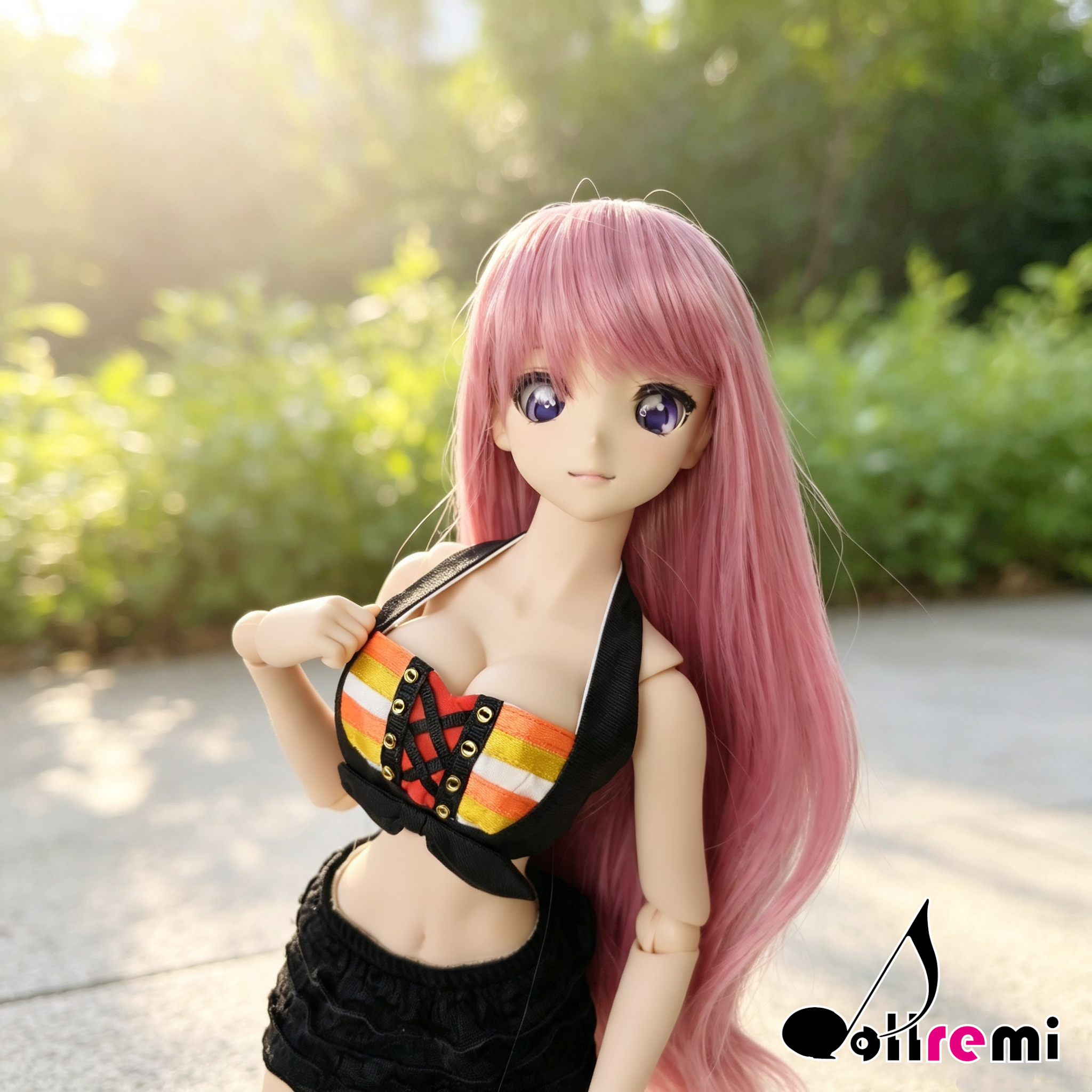 【dollremi】(DD0116B) 彩色條子背心 Color striped Vest