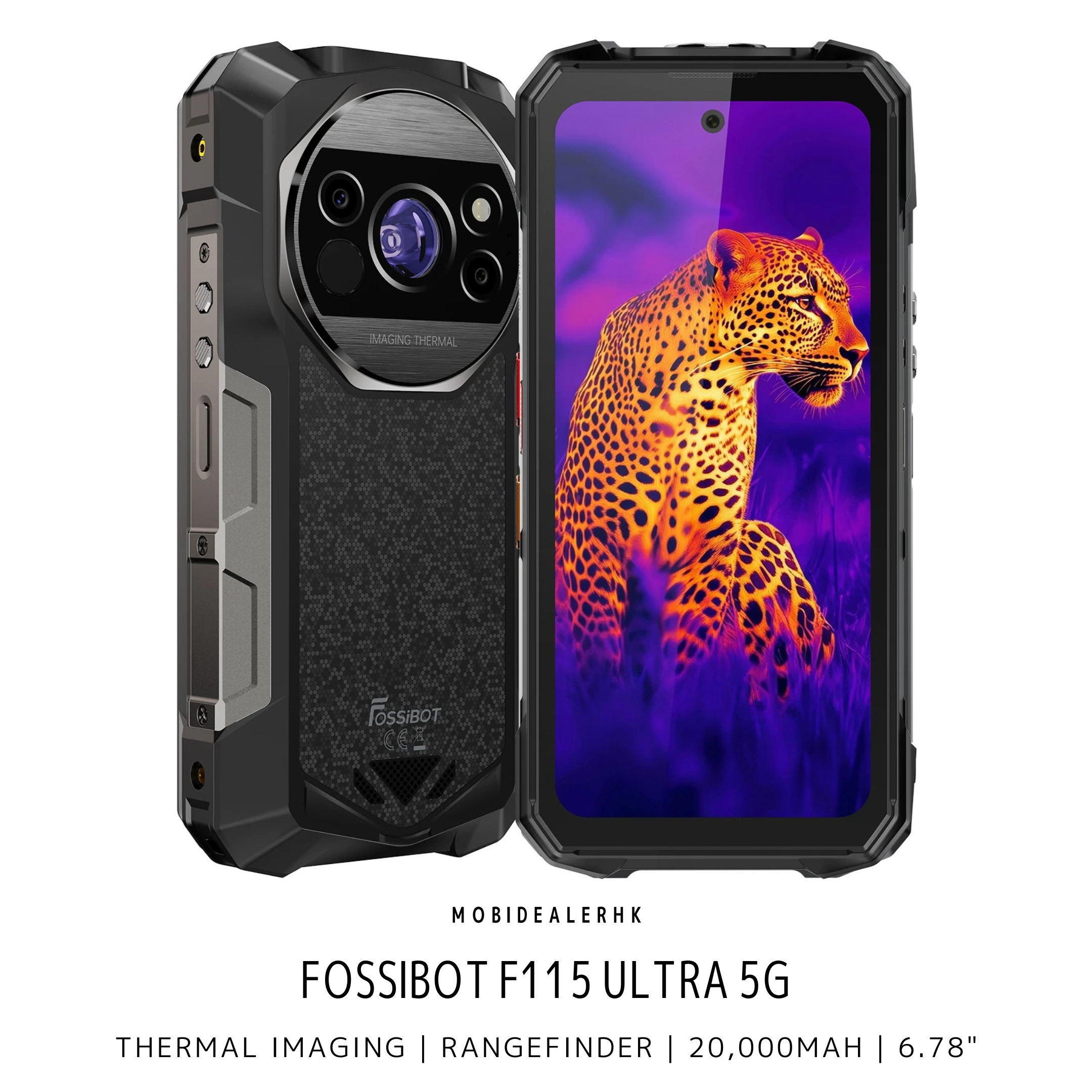 Fossibot F115 Ultra | 5G | 三防手機 | 熱感 | 夜視鏡 | 測距儀 | 20,000mAh | 6.78"