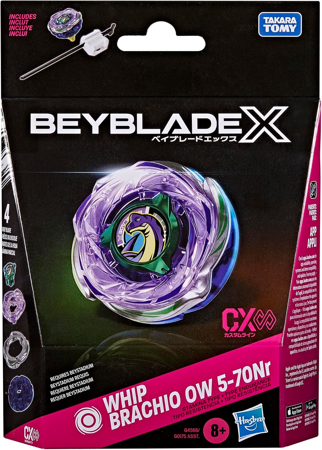 Pre Order 預訂 - (美版) 爆旋陀螺X BEYBLADE X CX-18 01 腕龍鞭打 W固鎖 Nr軸 Whip Brachio OW 5-70Nr cx18 01