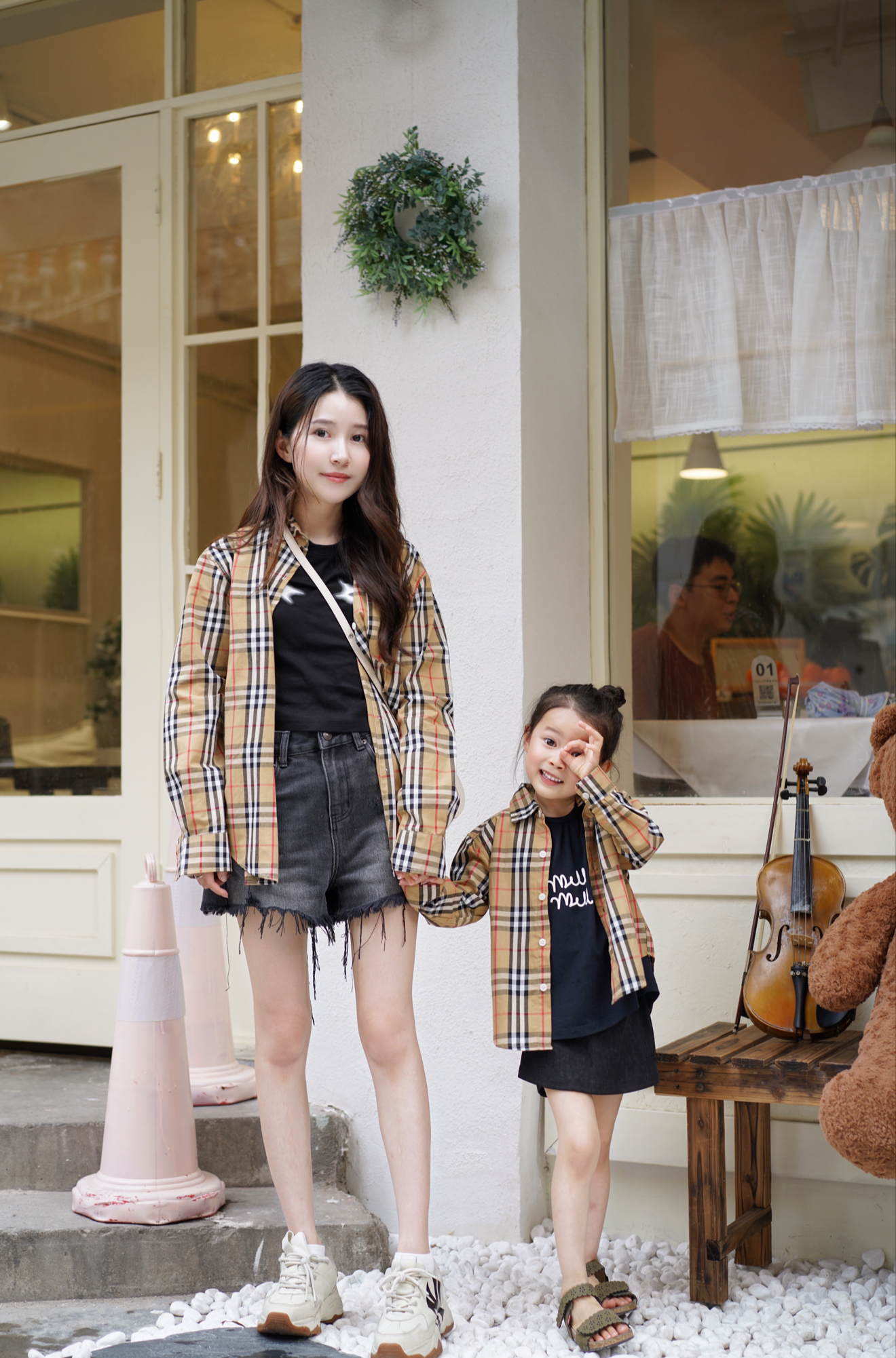 0598 親子款❤️超高質格仔襯衫