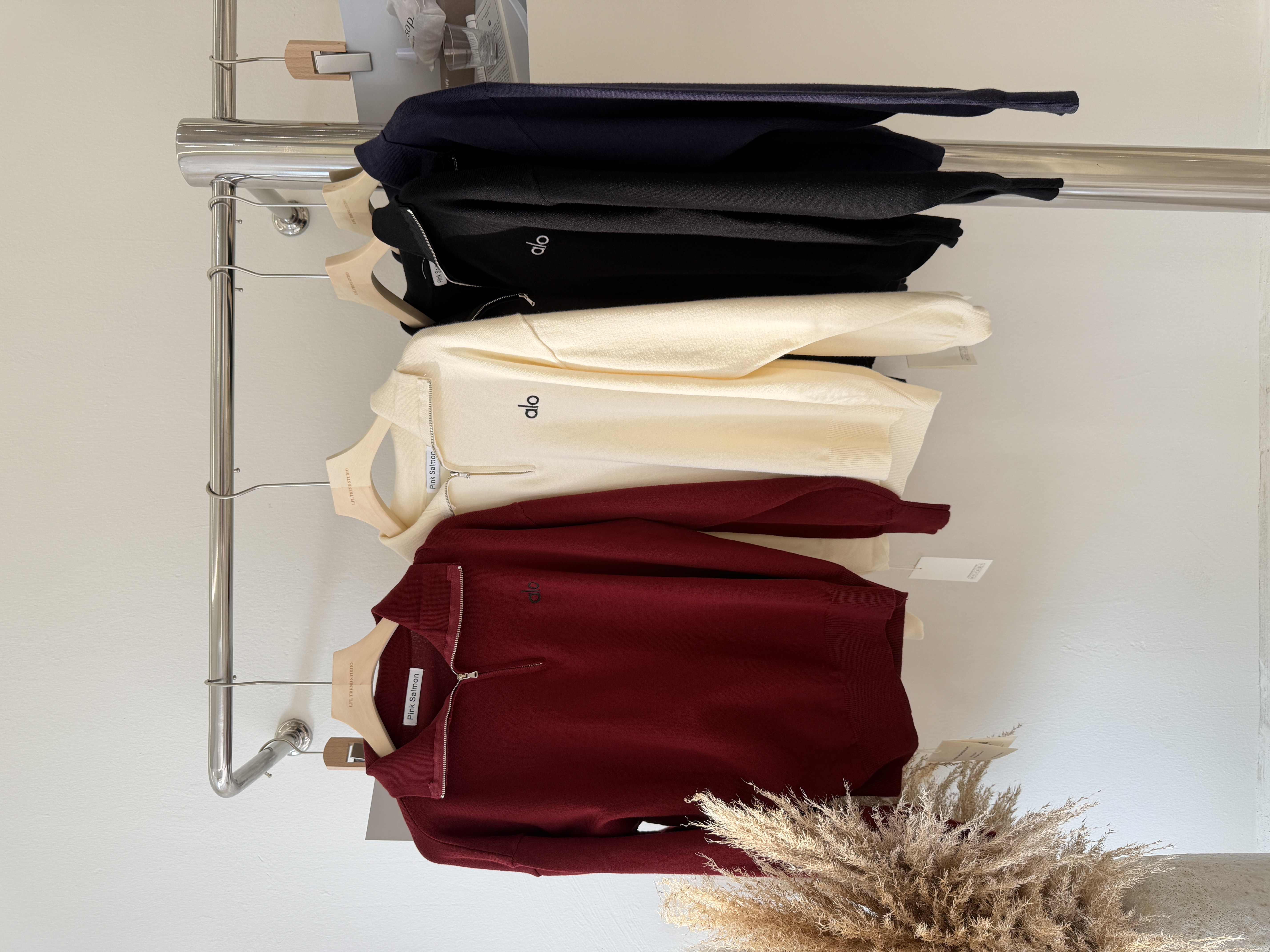 6508 爆款个性半拉链针织长袖