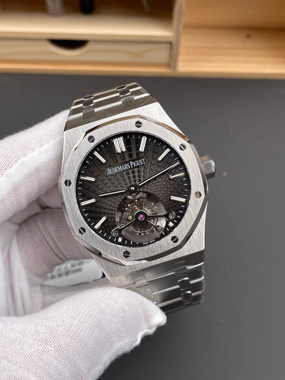 🚀爱彼 皇家橡树 26522灰/40mm/陀飞轮💯