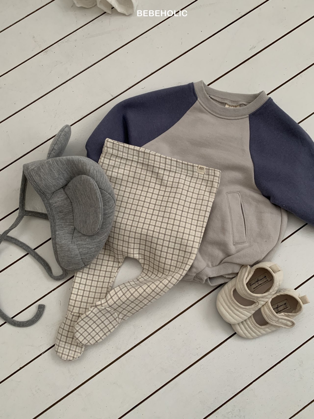 🌸預訂 韓國直送🌸🇰🇷BEBEHOLIC三色格紋包腳褲