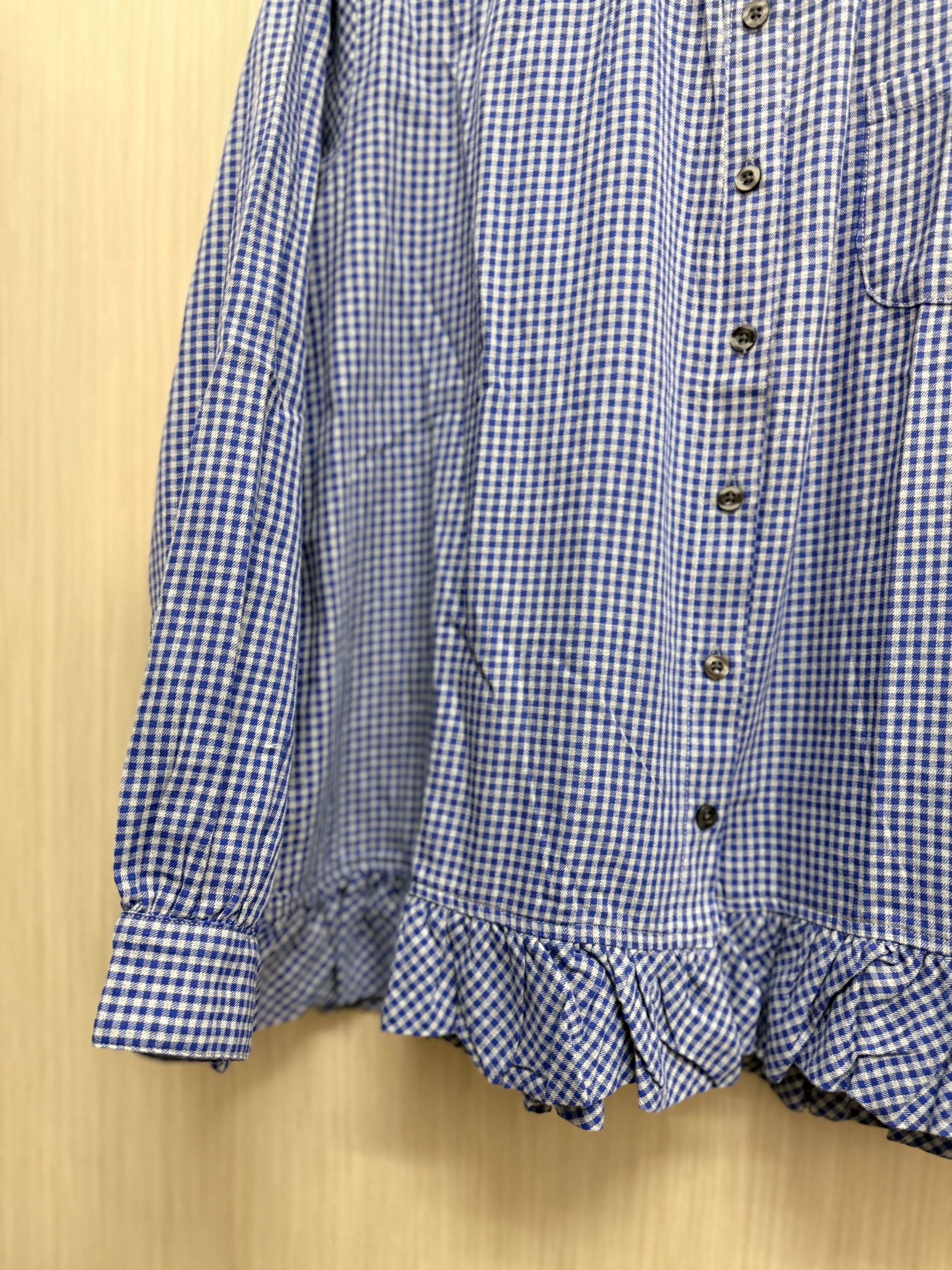 褶褶下擺𝐫𝐮𝐟𝐟𝐥𝐞格仔恤