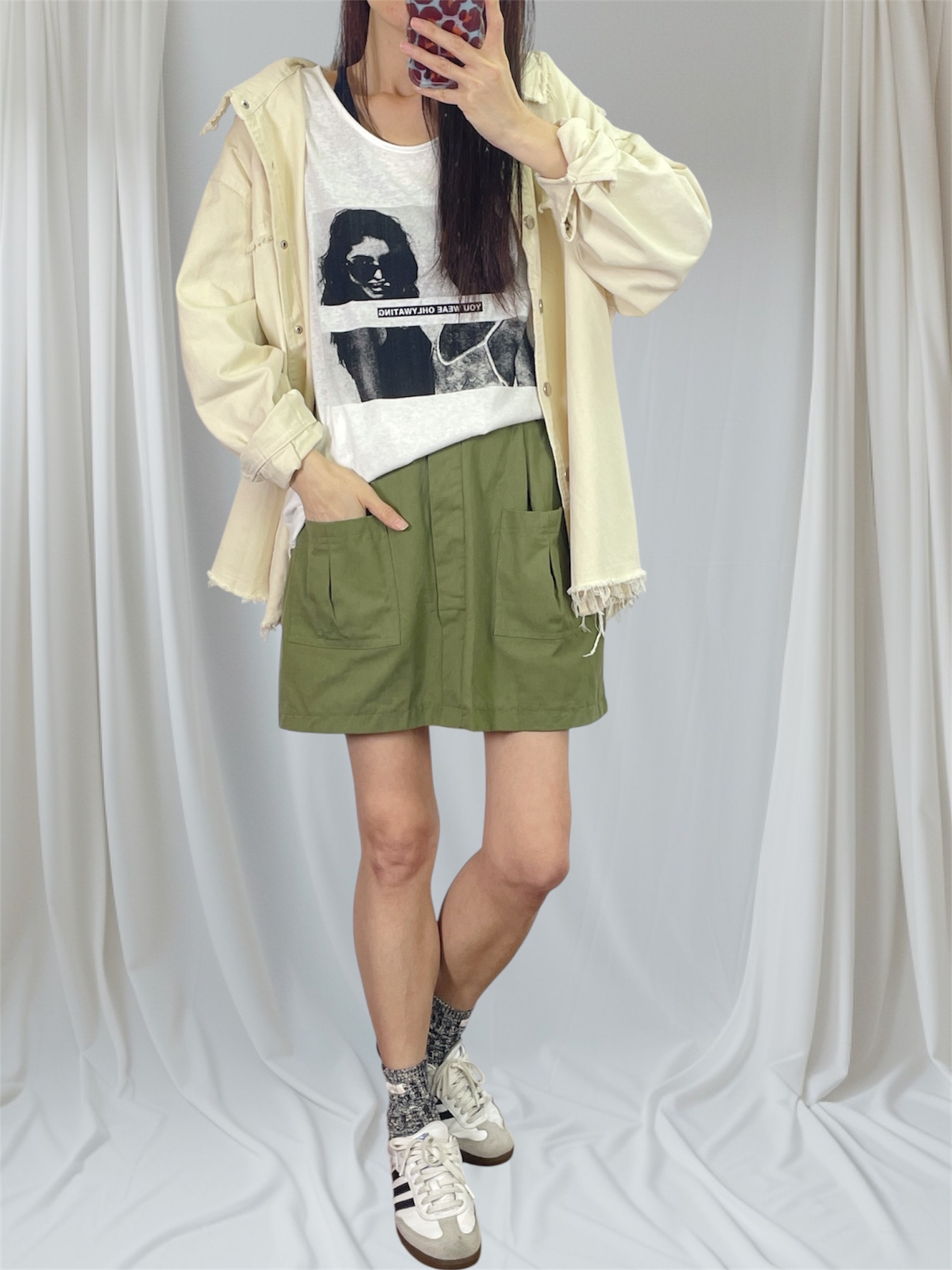 K5555 蘇蘇邊恤衫外套