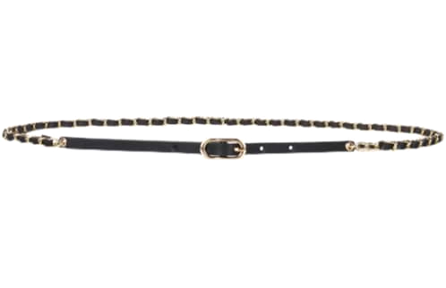 Slim Chain and PU Long Belt