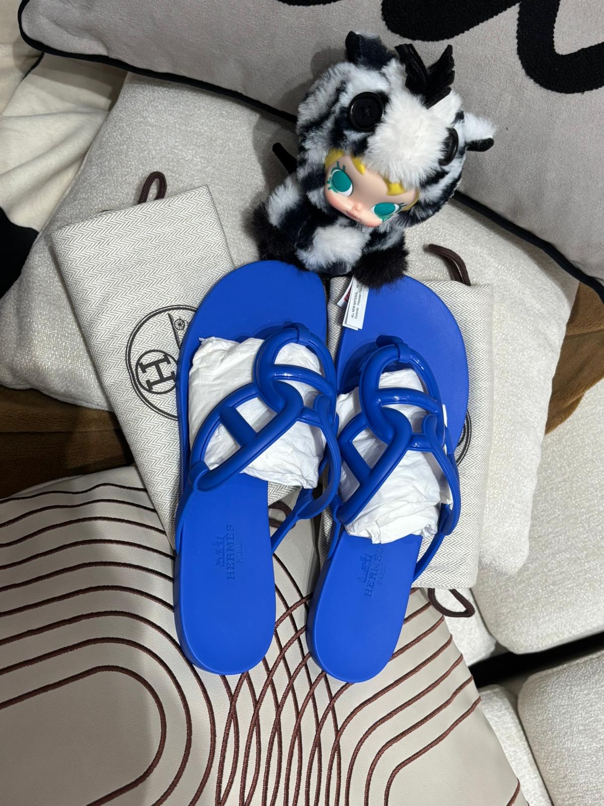 全新 Hermes PVC Egerie sandal size 38 100%Authentic, 全新Brand new ✅dust bag✅ box
