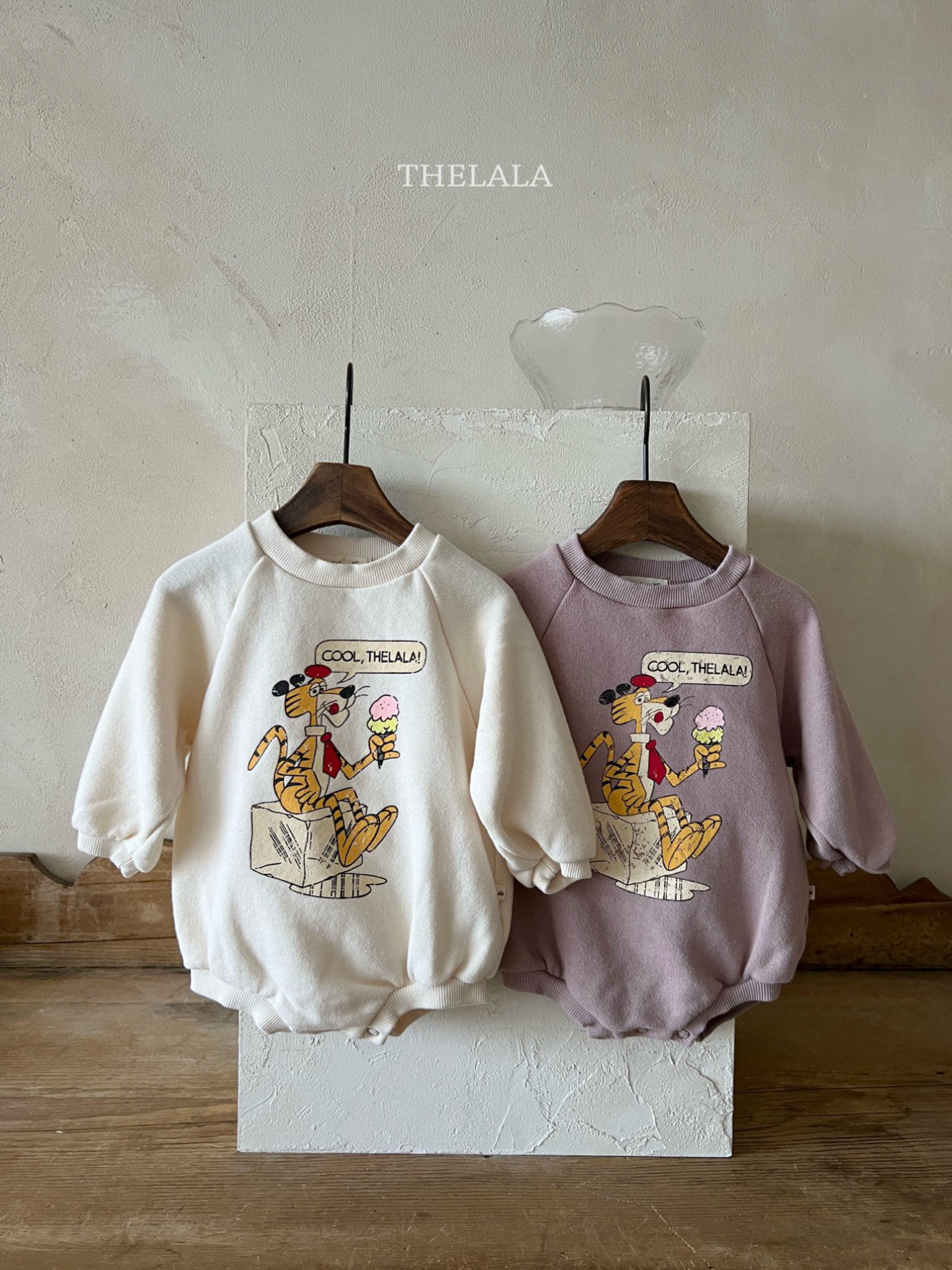 🌸預訂 韓國直送🌸🇰🇷THELALA兩色親子款老虎印花長袖包屁衣