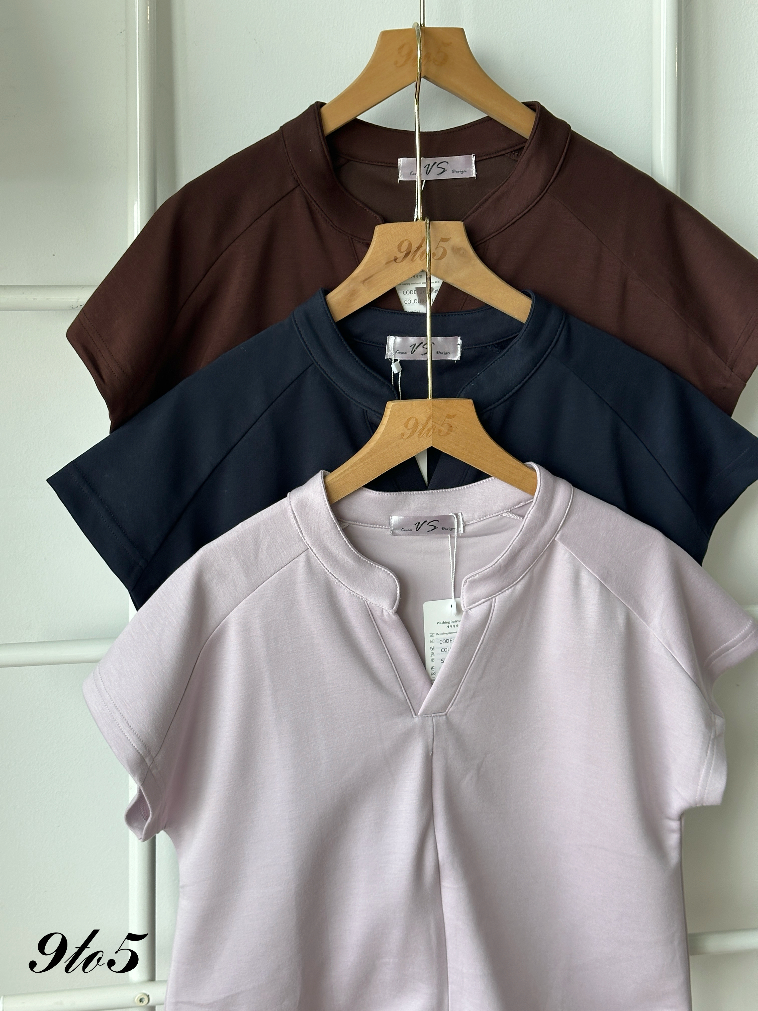 T4275 Key Collar Zipped Top - 3 Colors 