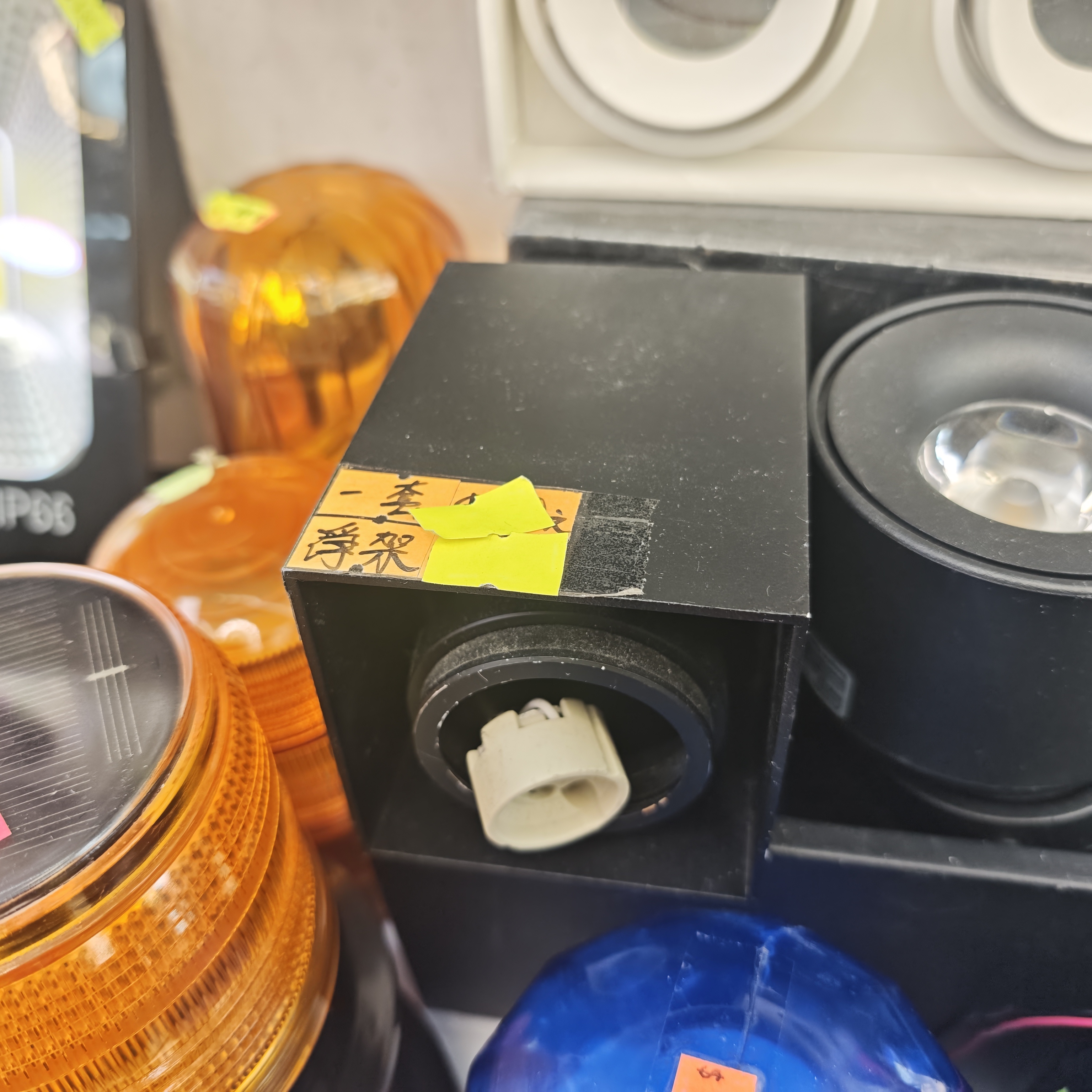 黑色 加長單頭盒仔燈燈殼 GU10燈盒 可換GU10燈膽 固定照射角度