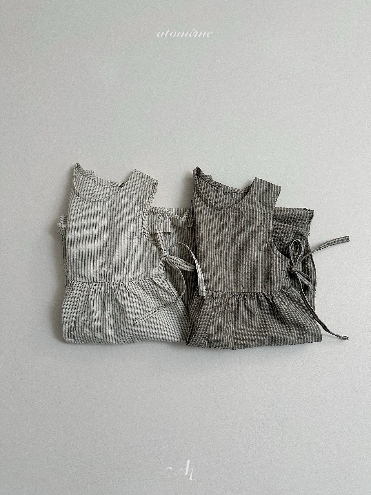 Atomeme | stripe jumsuit(Ivory XL100-110) 