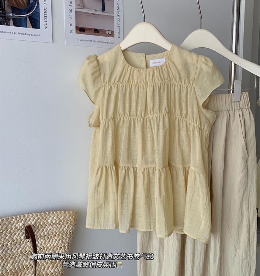 Oni Style Ruffle Blouse 韩系小衫 （ 4 colour ）