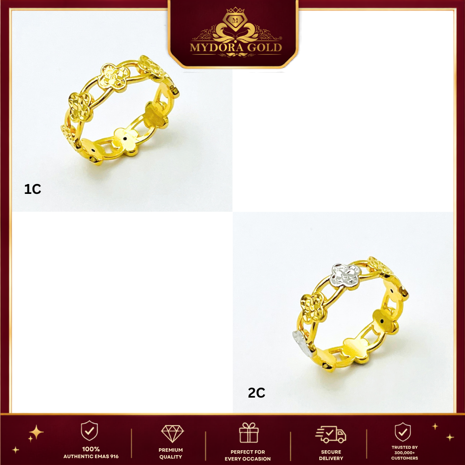 MYDORA Cincin Grace Clover (5G) l EMAS 916/22K