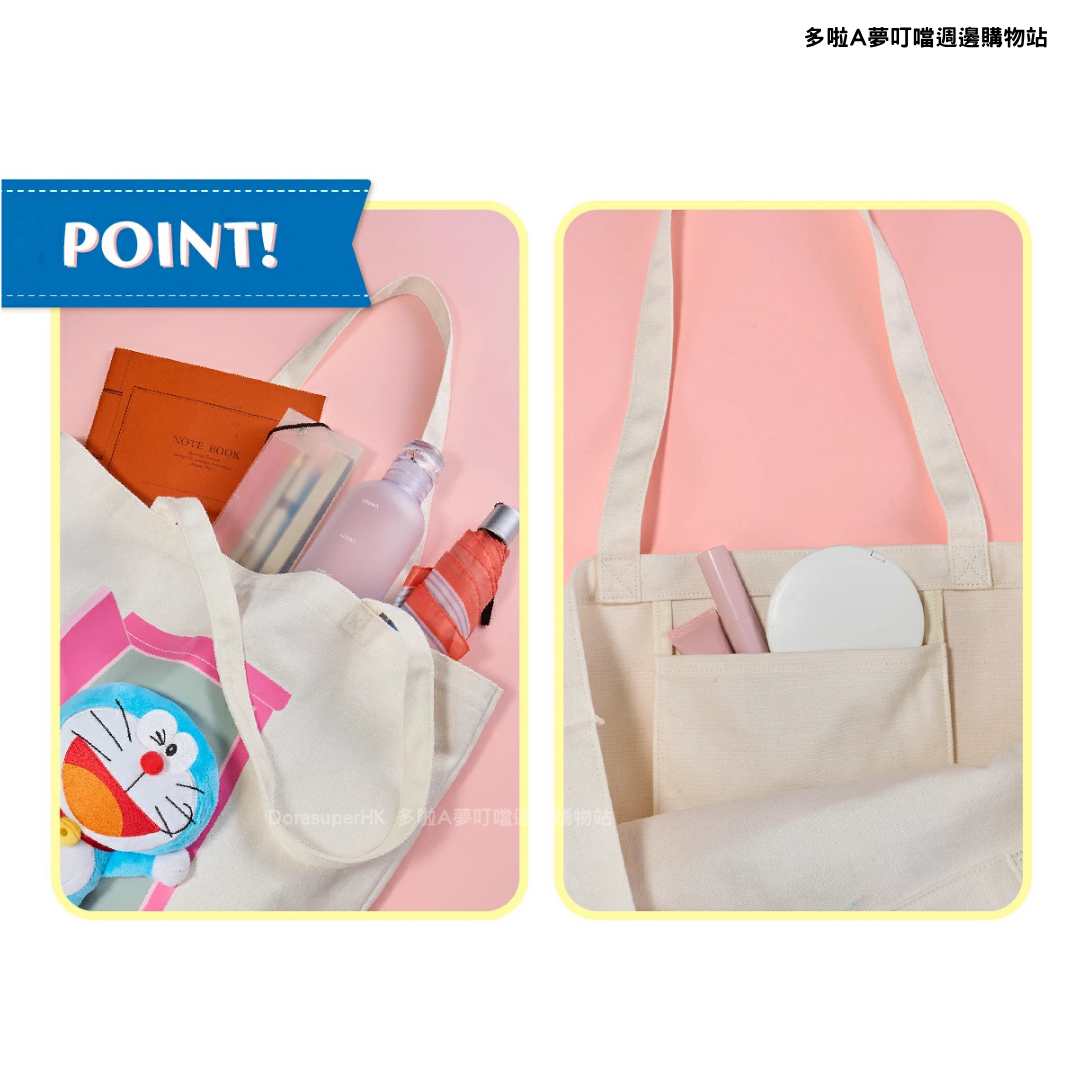 [訂購] 多啦A夢Totebag 立體公仔布袋 穿牆圈 隨意門 法寶 | Doraemon袋