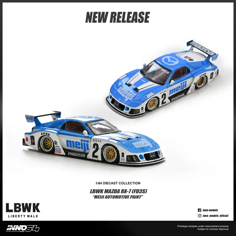 (預訂 Pre Order) INNO64  ( IN64-LBWKRX7-10 ) 1/64 MAZDA RX7 (FD3S) LB-SUPER SILHOUETTE " MEIJ”