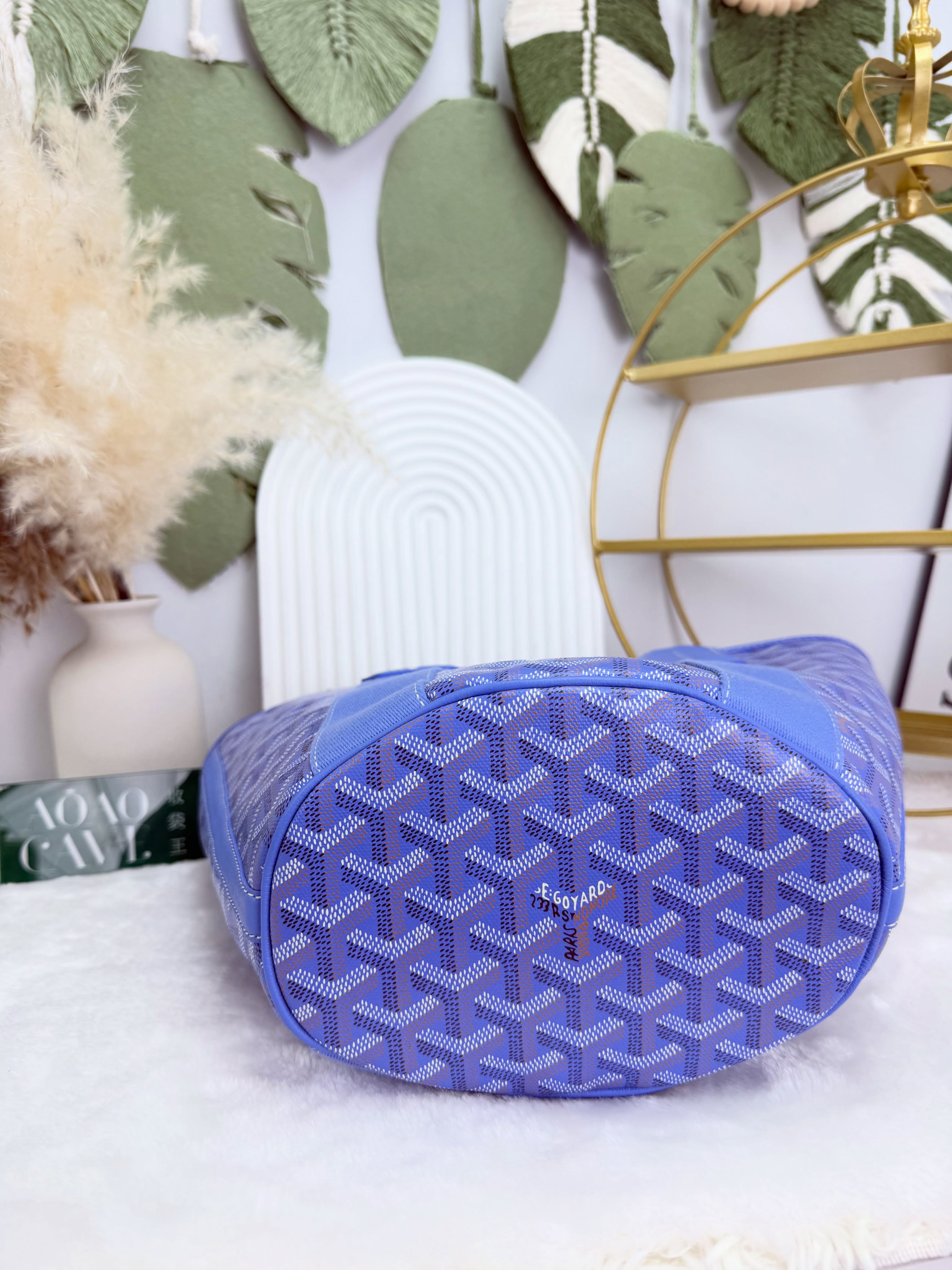 Goyard 👜 PRE OWNED 🛍️💙🌺2025限量 鳶尾花紫色 BELHARRA 🩵🪻有塵袋有肩帶 