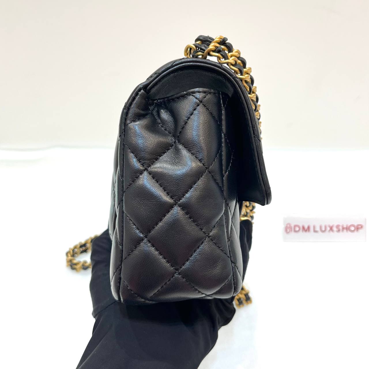 Chanel Black Mini Square CF Bag GHW (Microchip)