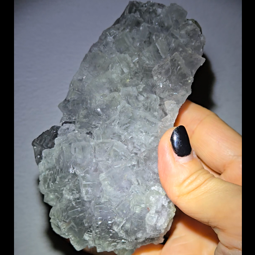 QR code cubic fluorite from Xianghualing - FL337