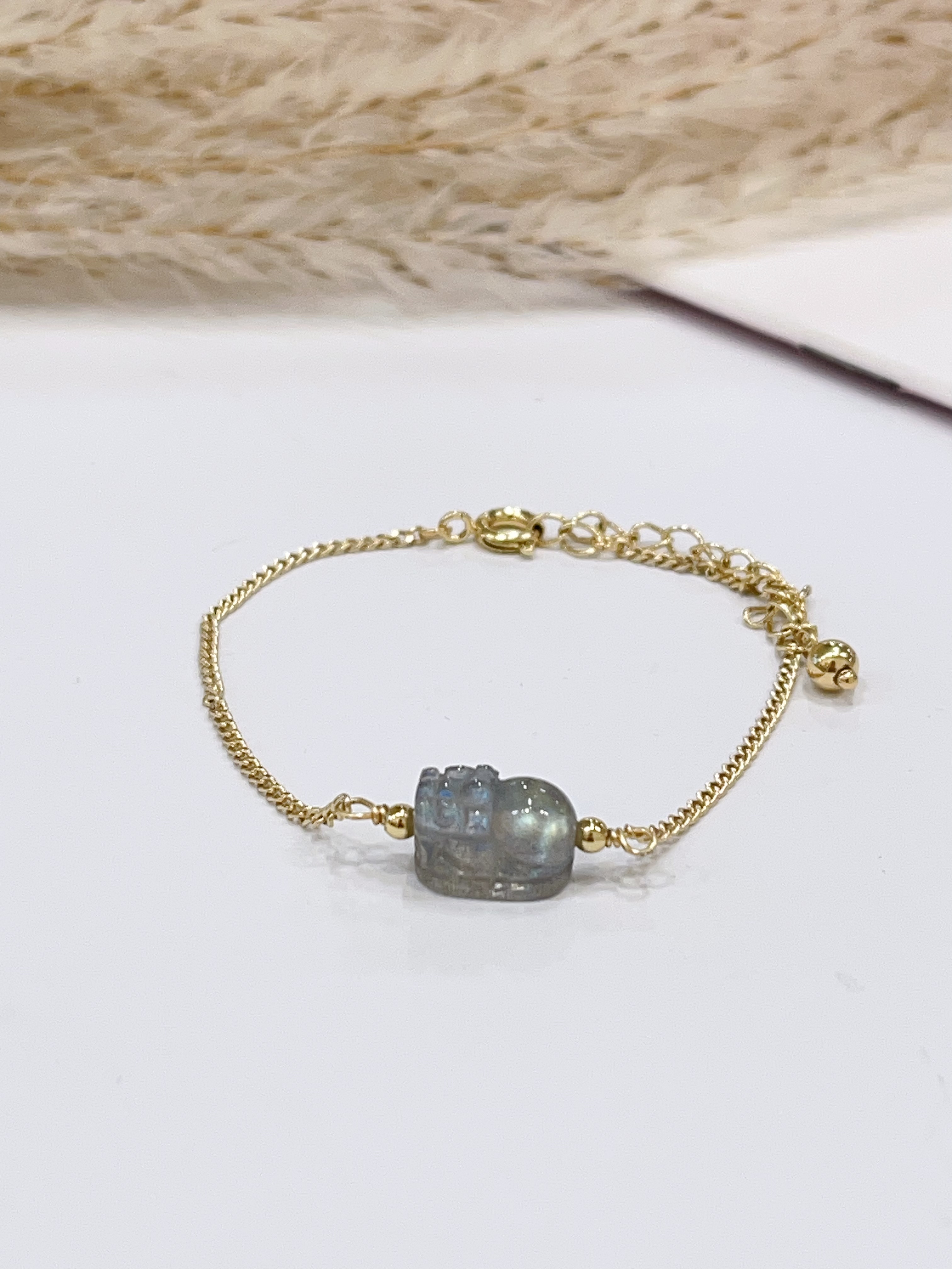 🌙 月光石貔貅手串 Moonstone Pixiu | 7mm