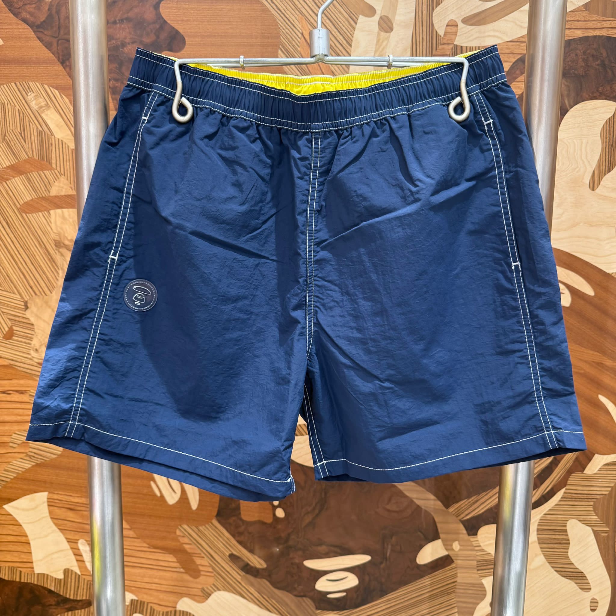 AAPE AAPENOW moonface logo woven shorts (D632)