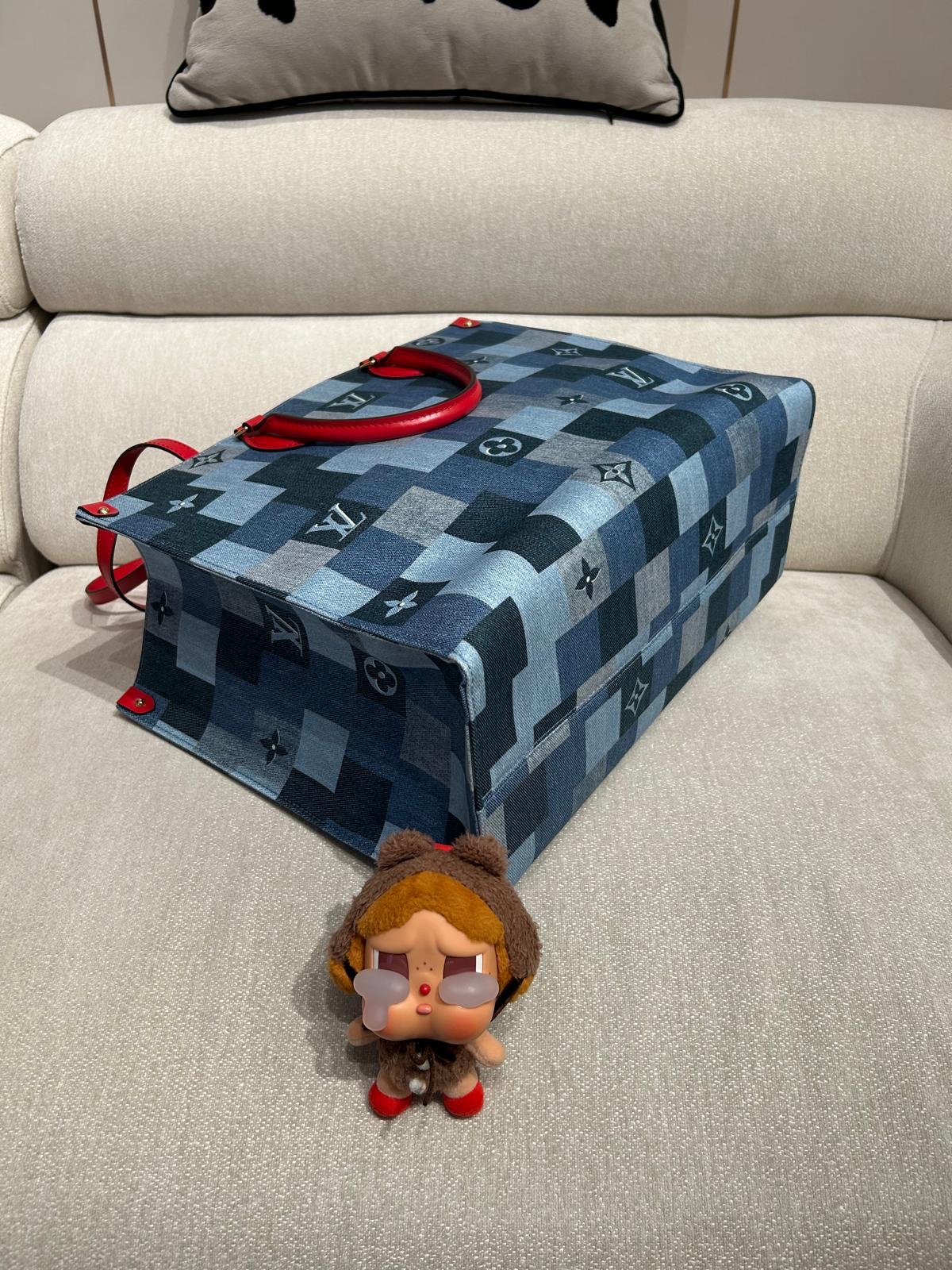 Lv on the go gm M44992 拼牛仔限量版 100%Authentic,99%new ✅dust bag