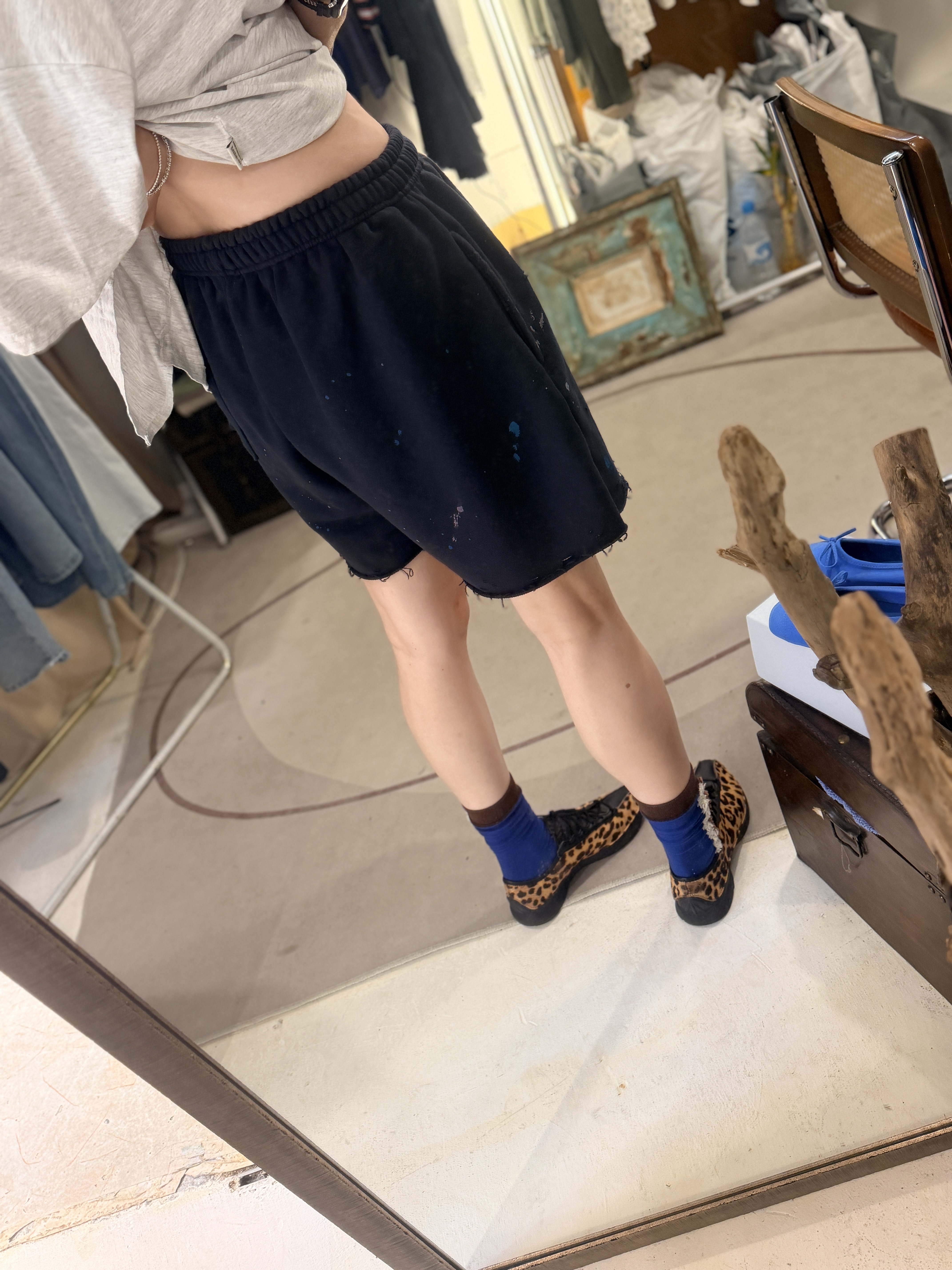 Ink cotton shorts