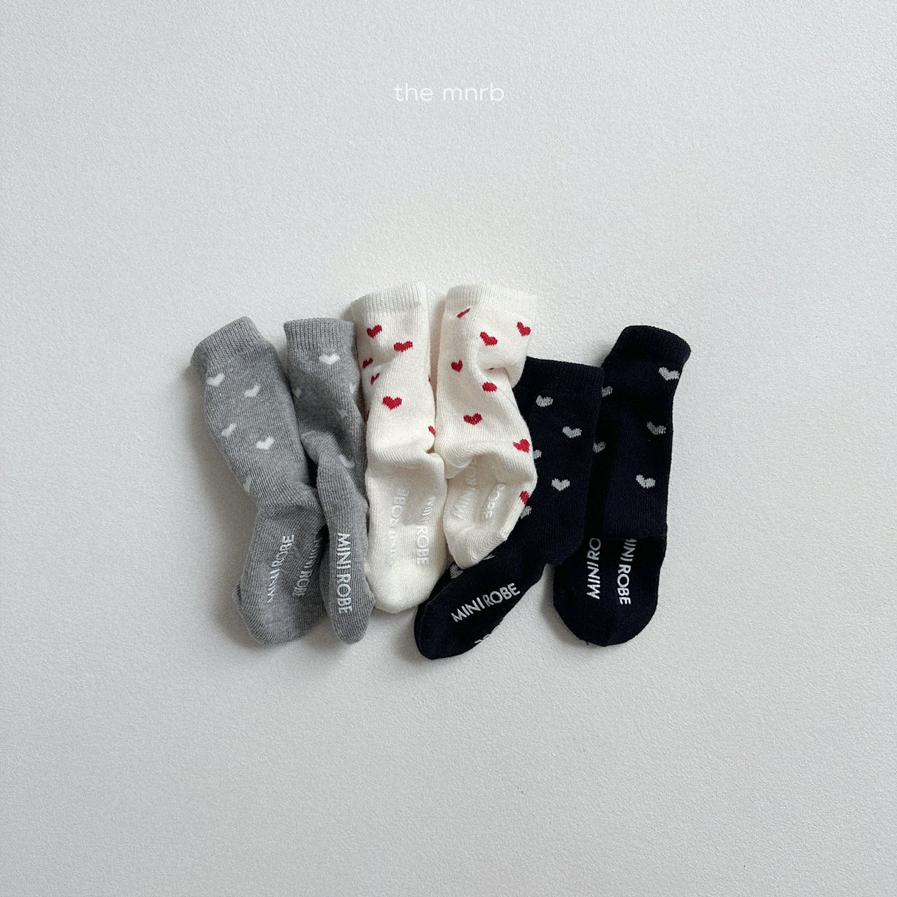 Minirobe | Heart socks set of 3( size S12-15cm)