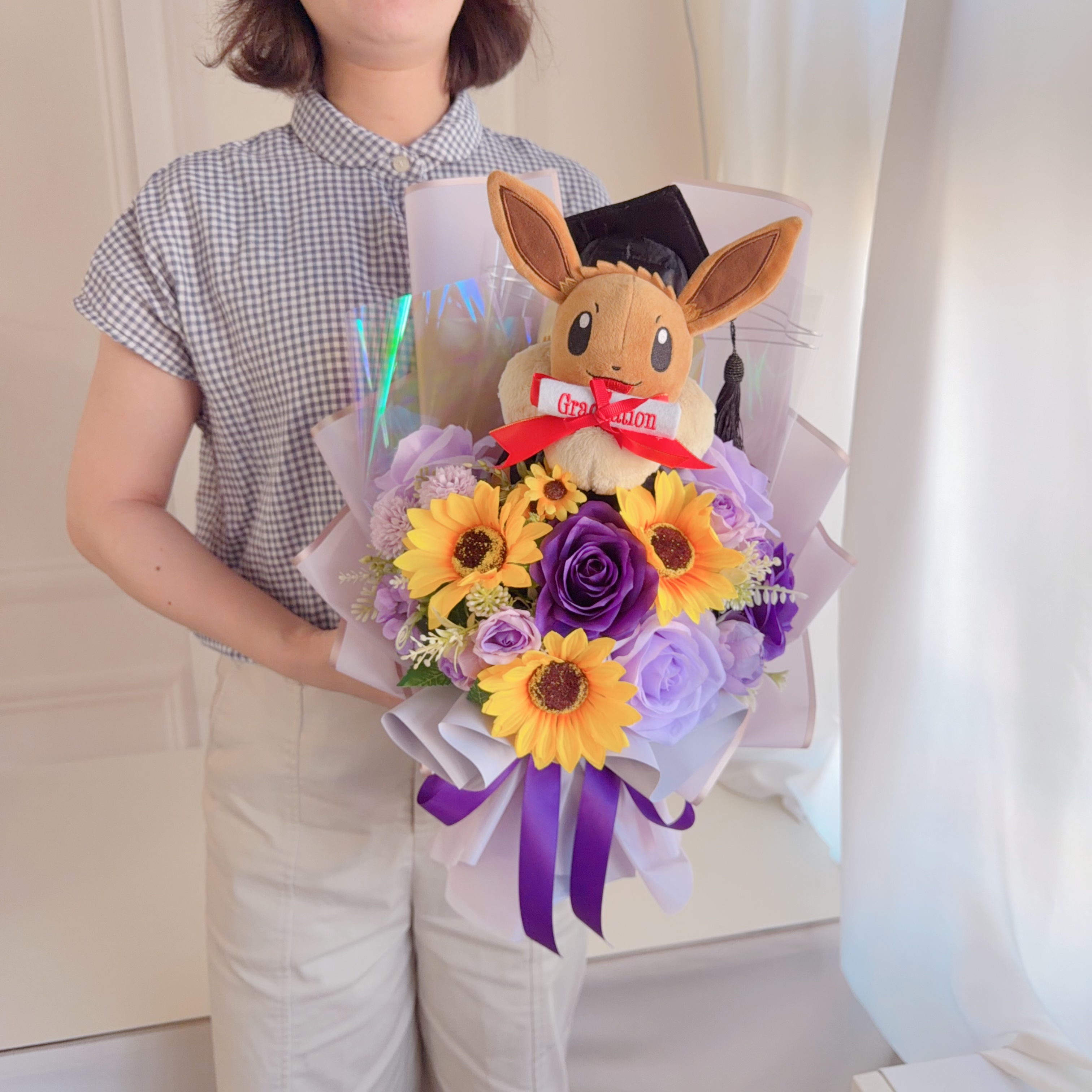 (現貨)伊貝畢業公仔花