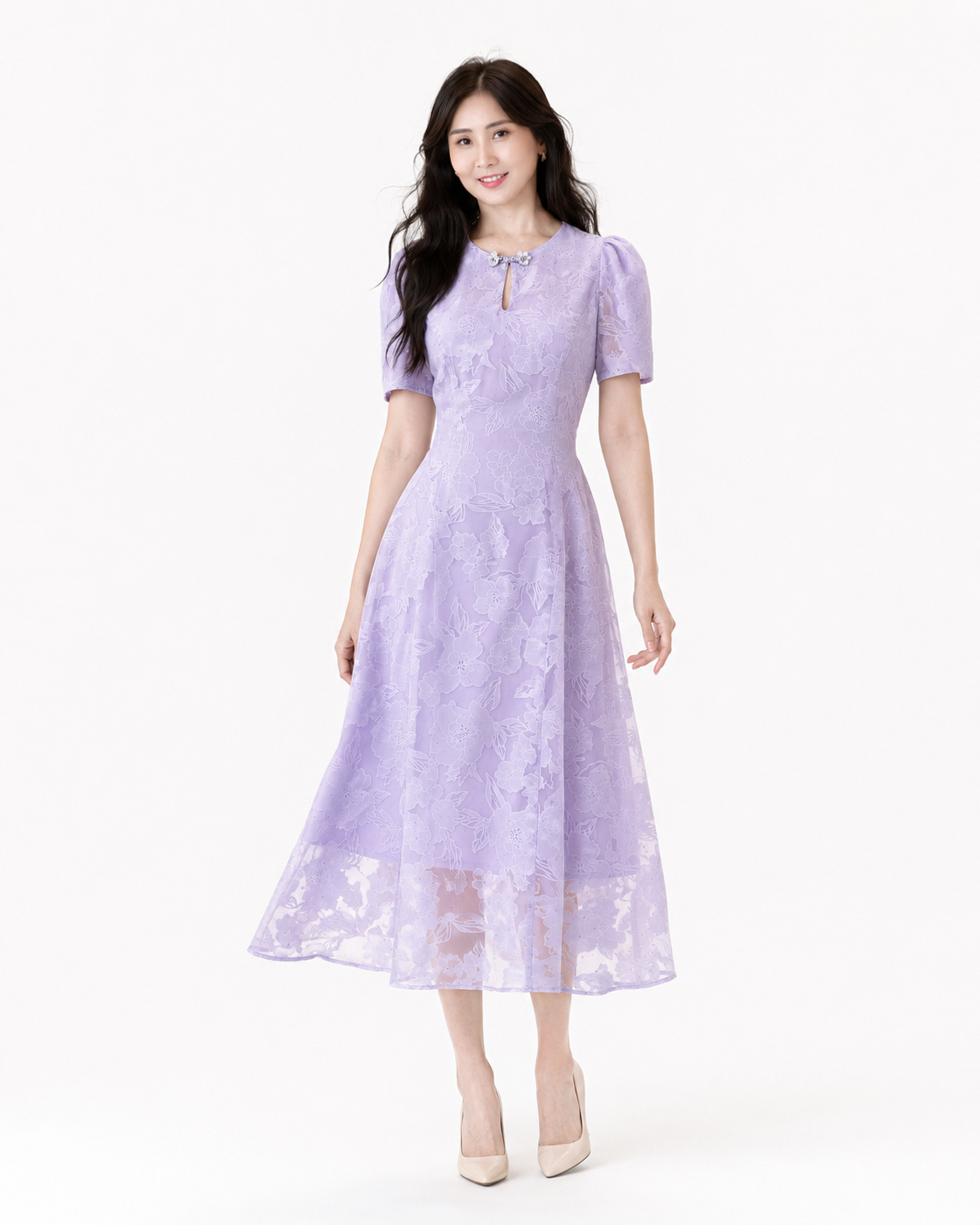 5151 Amethyst Mosaic Midi Dress