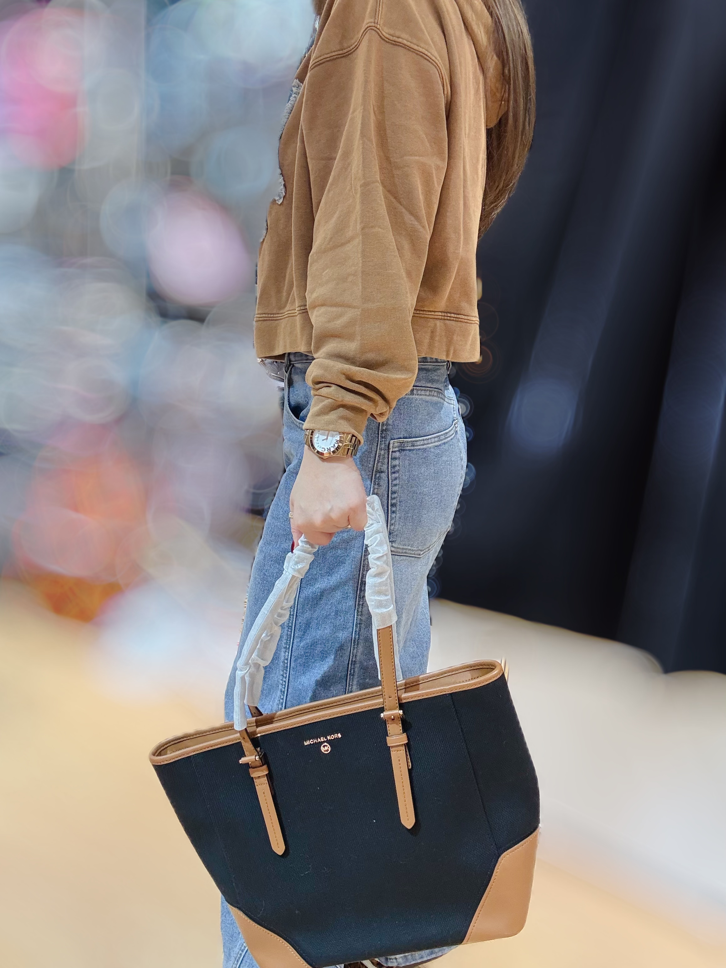 Michael kors Aria zip tote blk