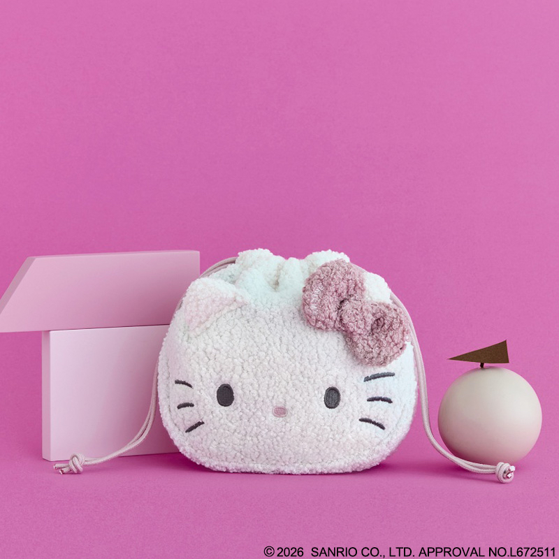 🎀【預訂】 HELLO KITTY × BRILMY 索繩袋 淡粉紅色版Kitty