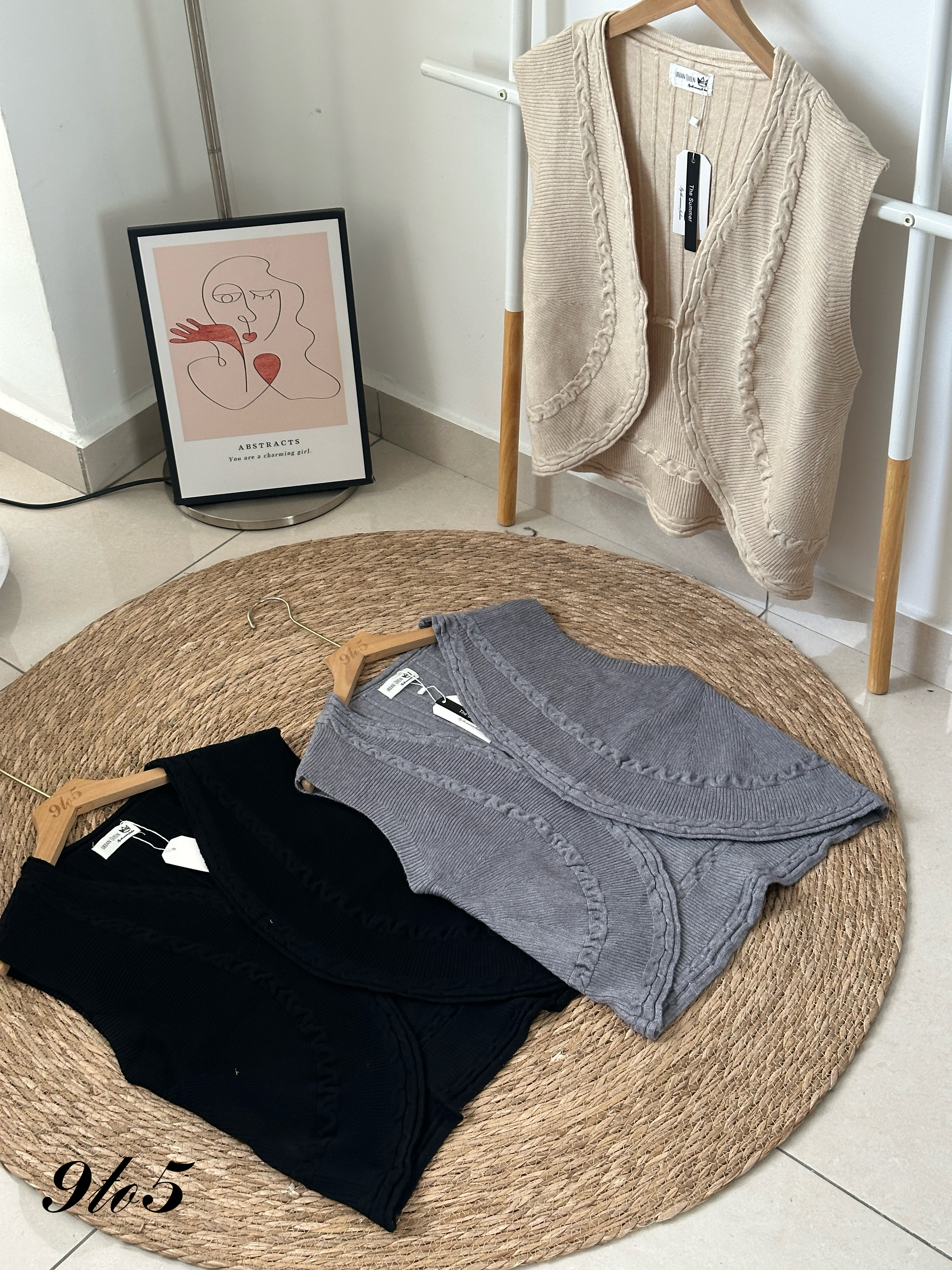 T4085 Cable Knit Vest - 3 Colors