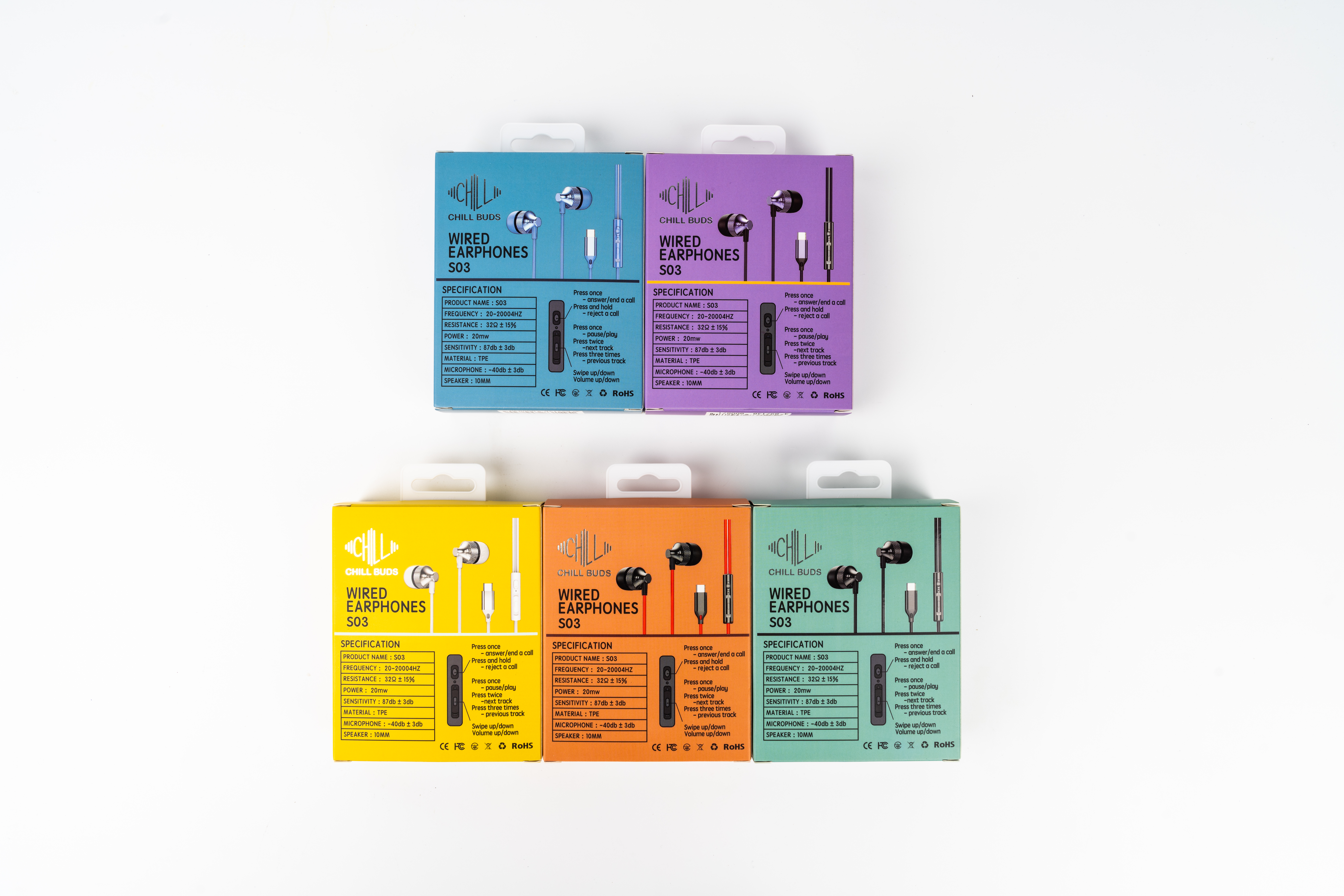 Chillbuds S03 有線3.5頭耳機 (IOS+Android支援)