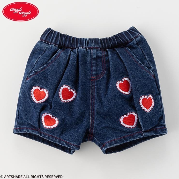 🇯🇵限時預訂 日本直送🇯🇵Wiggle Wiggle心心刺繡牛仔短褲