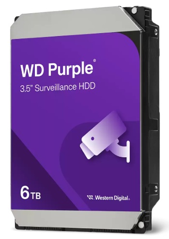 WD Purple 6TB 3.5" Surveillance HDD 256MB Cache (WD64PURZ) (香港行貨，三年保養)