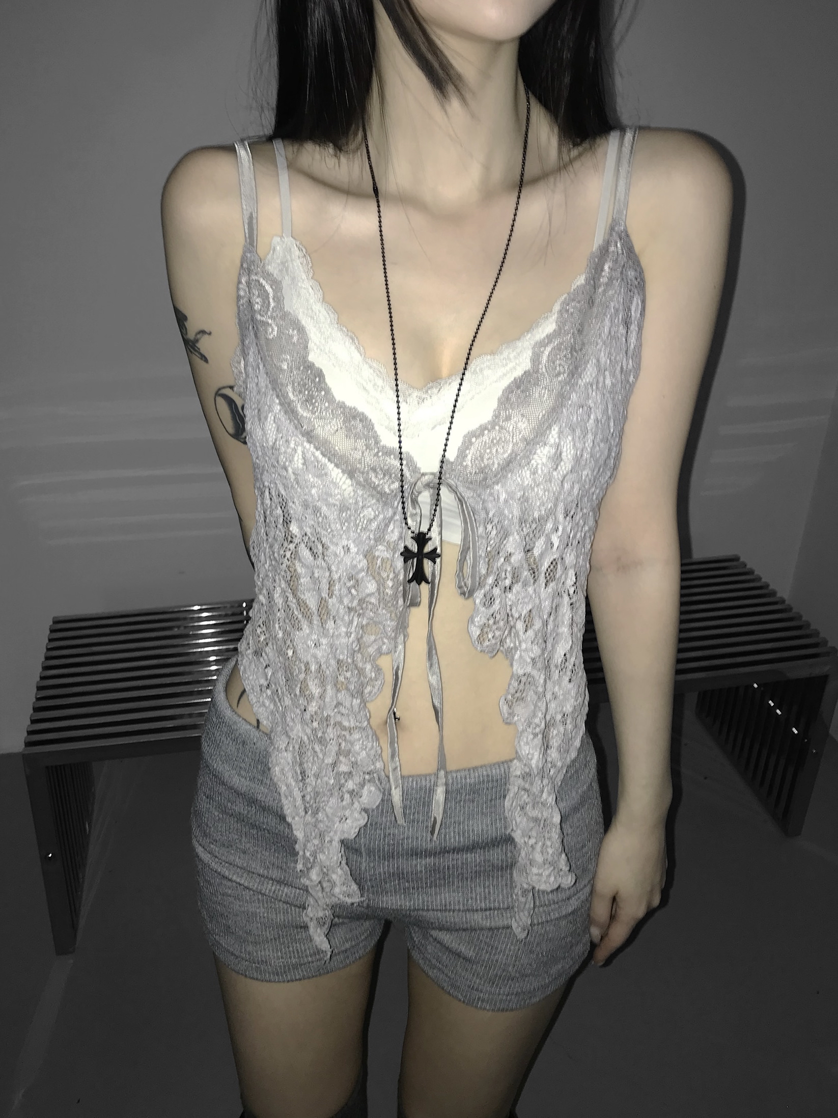 Knit Foldover Waist Mini Shorts